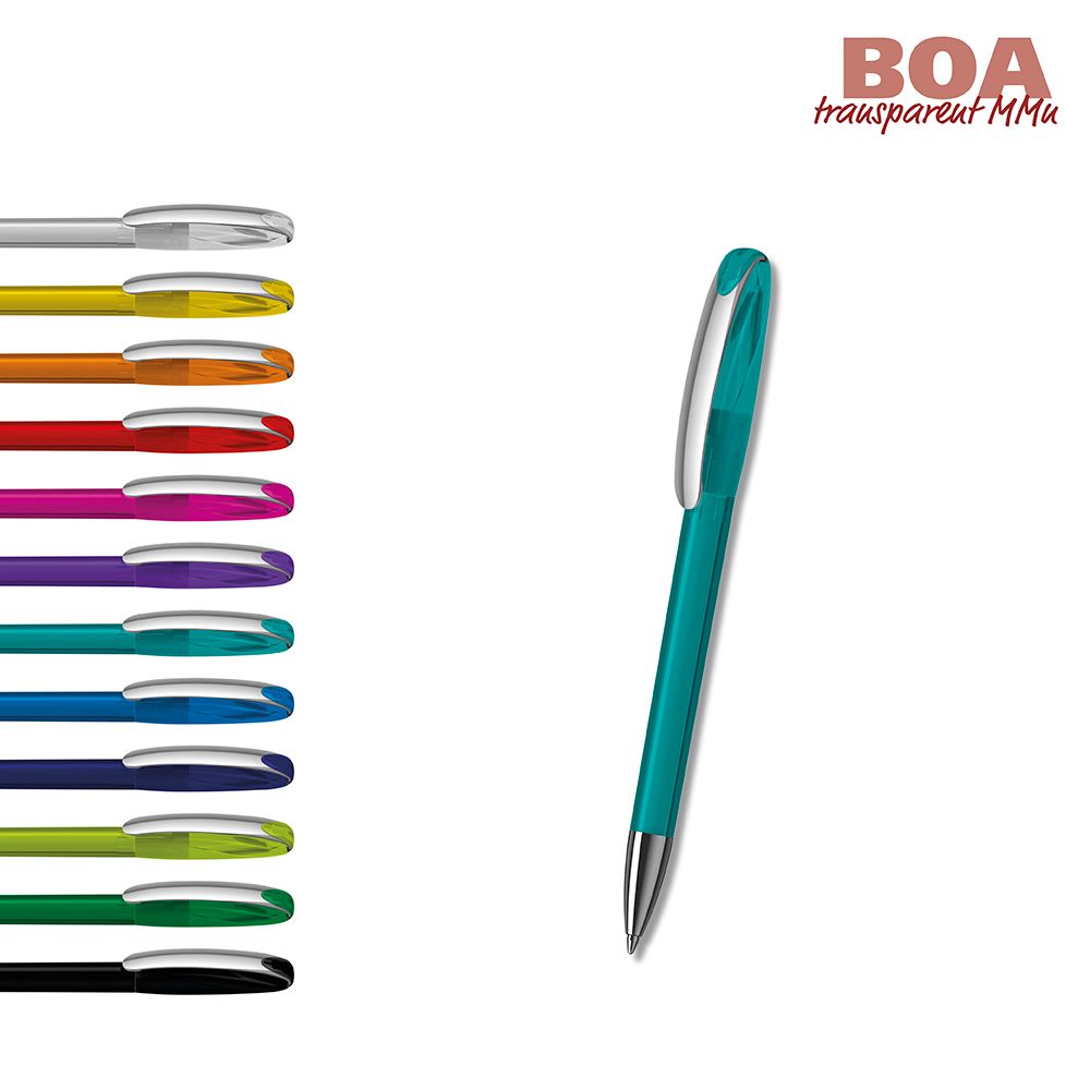 Drehkugelschreiber Boa transparent MMn - pink transparent-442