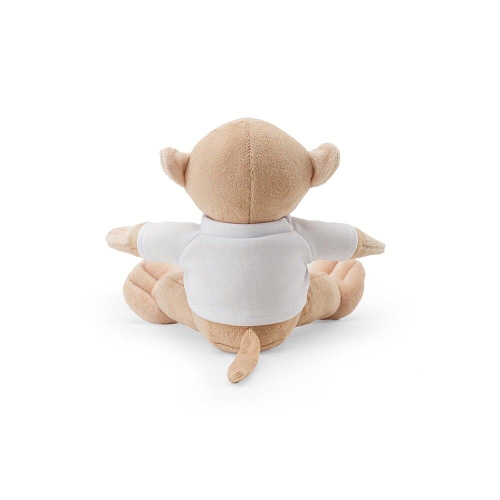 MONKY Plüschtier in Form eines Affen mit T-Shirt - hellbraun-941