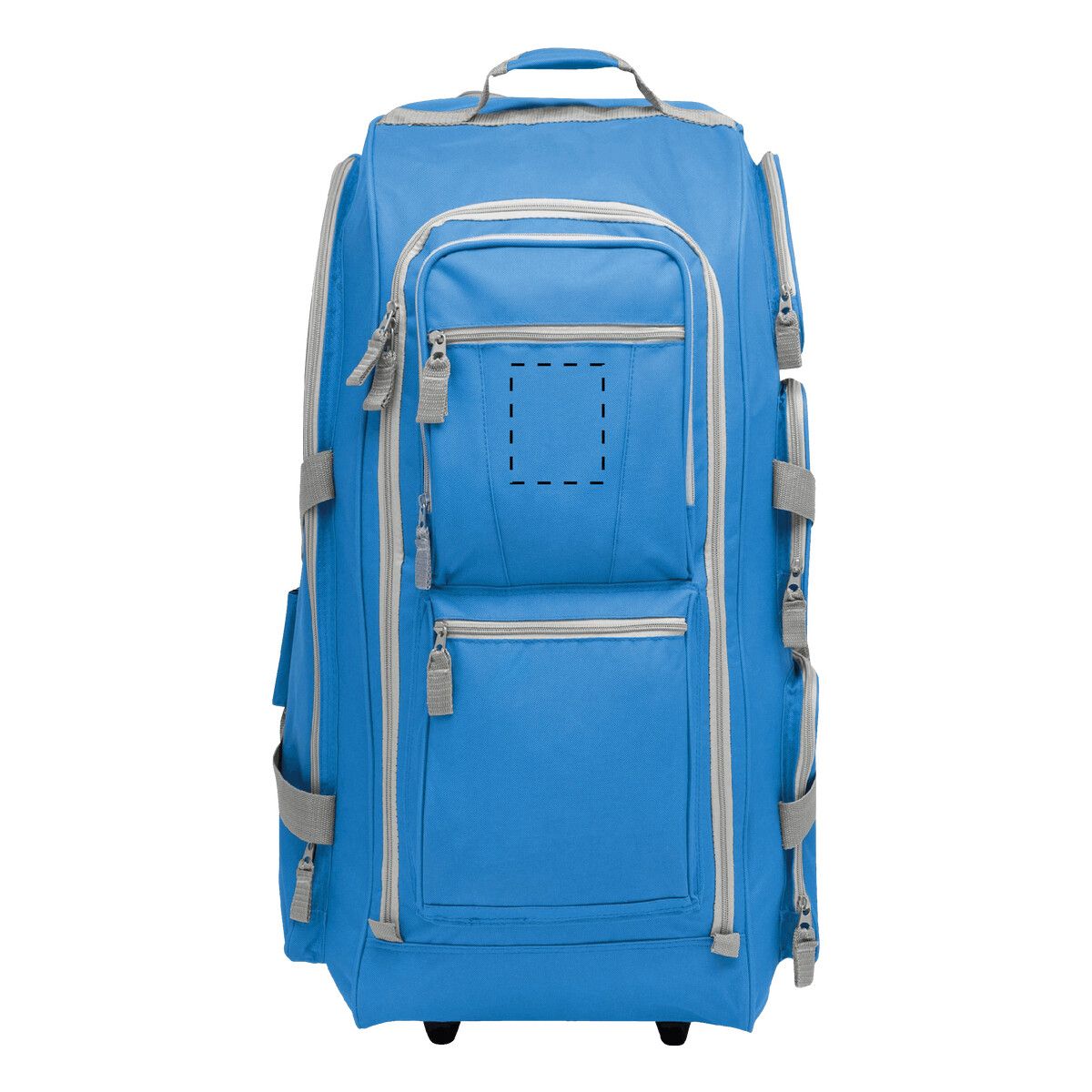 Veredelungsposition mittig auf der kleinen Vortasche auf dem Überschlag