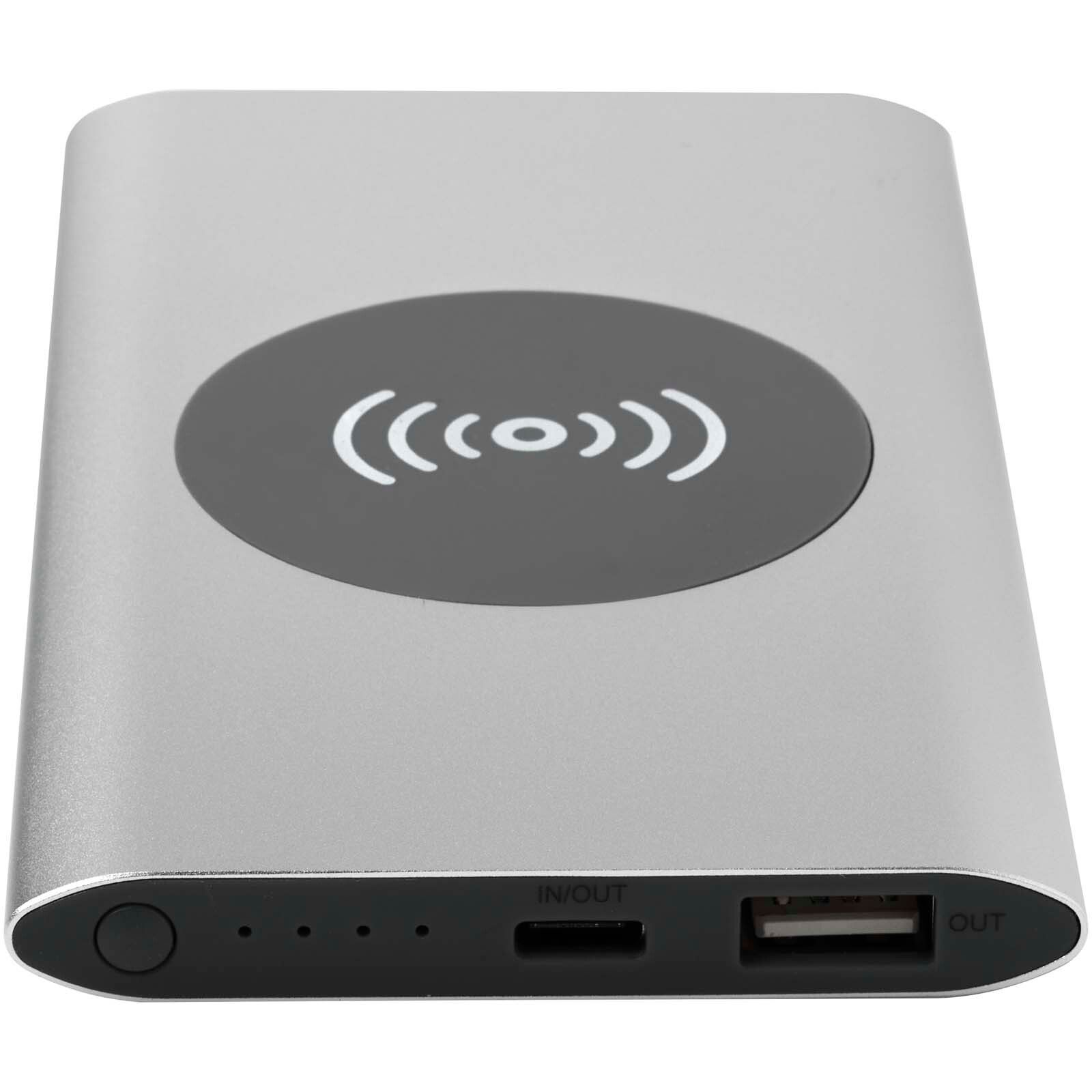 Juice 4000 mAh Typ-C kabellose Powerbank aus recyceltem Aluminium  - silber-196