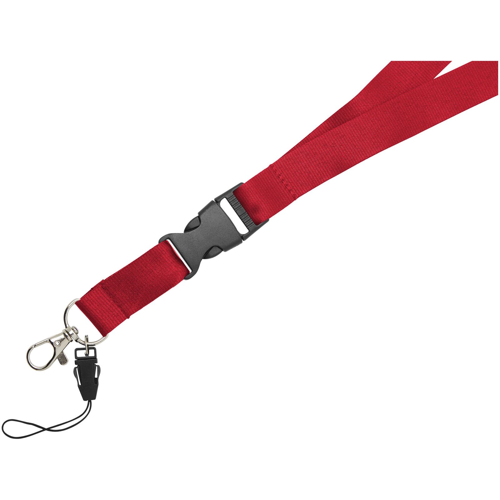 Sagan Lanyard mit abnehmbarer Schnalle und Handyband - rot-777