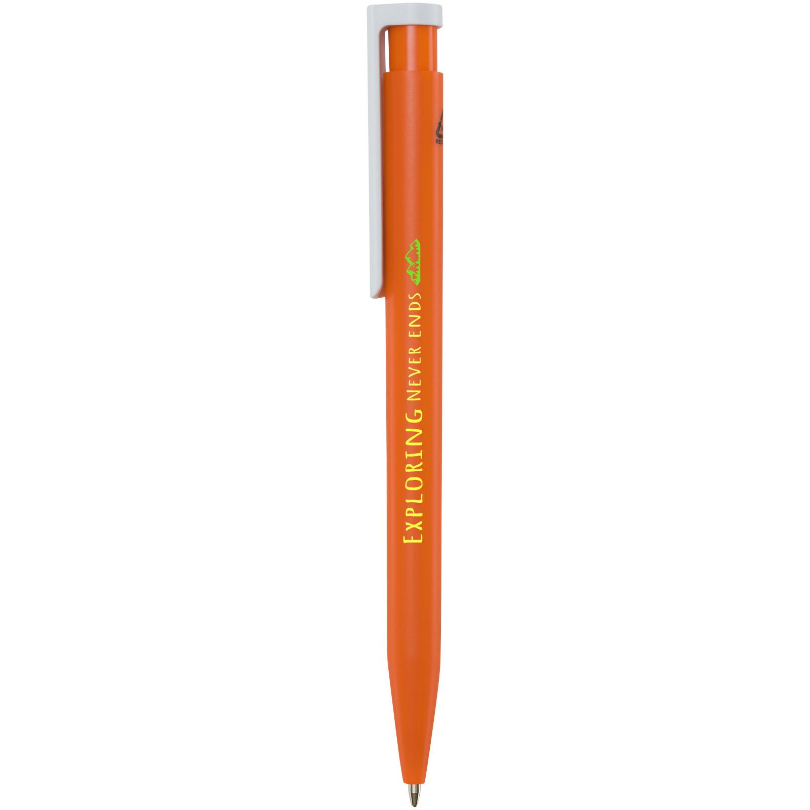 Unix Kugelschreiber aus recyceltem Kunststoff (blaue Mine) - orange-639