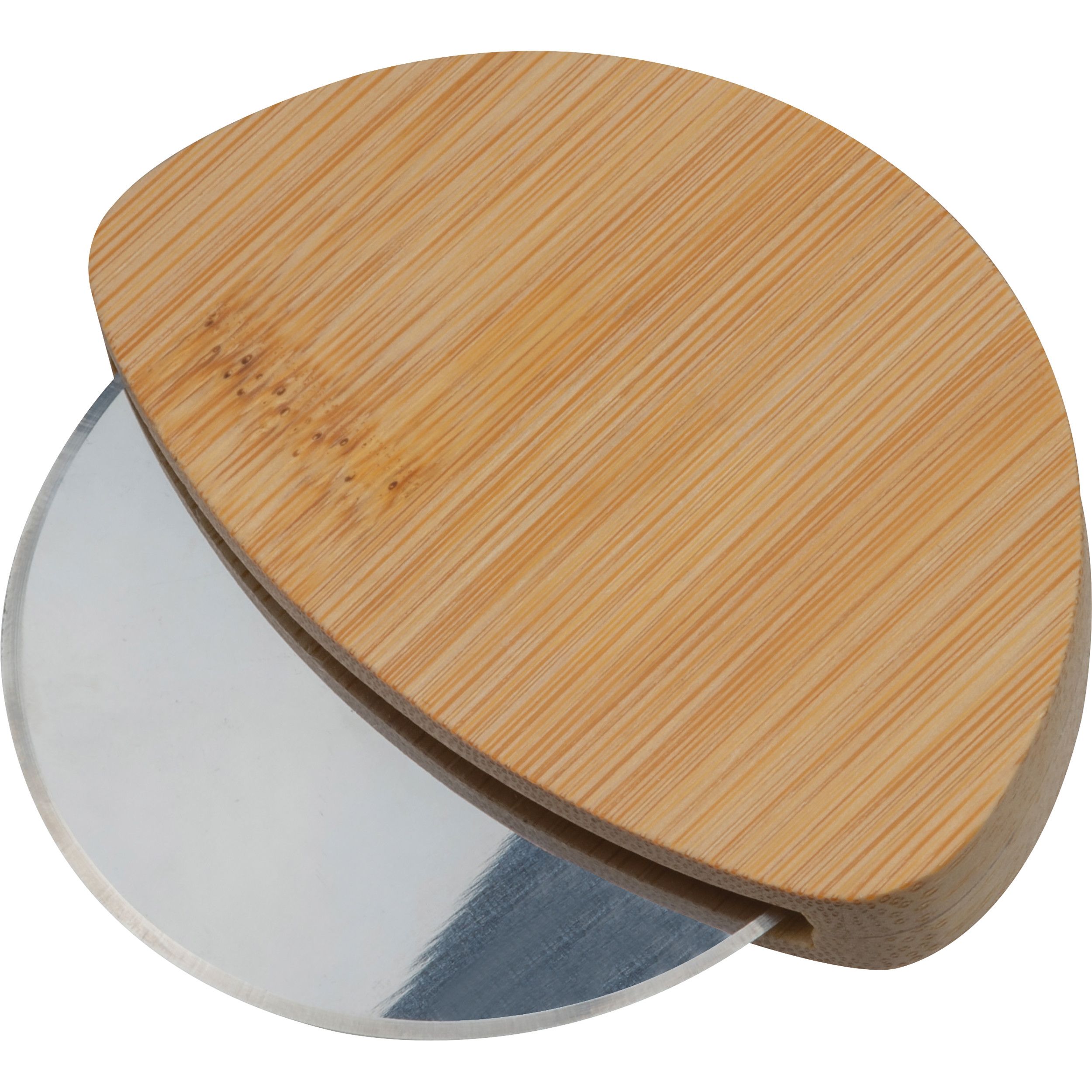 Pizzaschneider aus Bambus  - beige-255