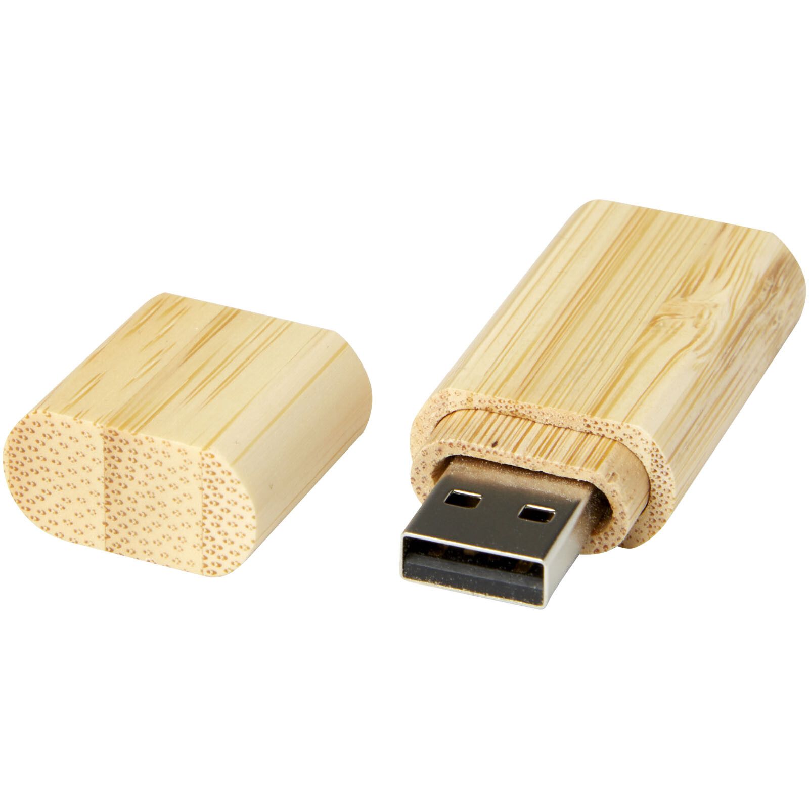 USB-Stick 2.0 aus Bambus mit Schlüsselanhänger - natural - 2 GB-778