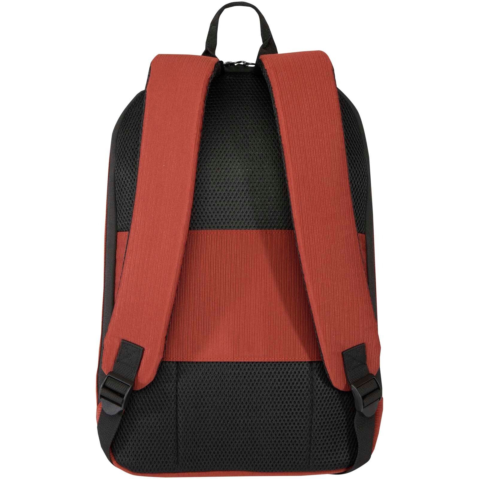 Luma 15" GRS Laptop-Rucksack aus recyceltem Material mit Diebstahlschutz 10L - ziegelstein-51