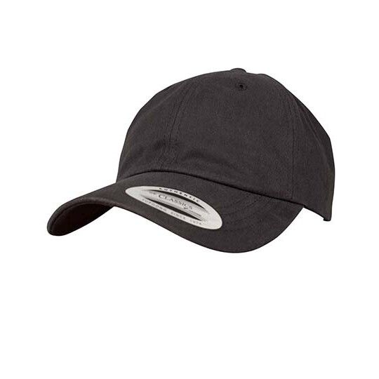 Peached Cotton Twill Dad Cap - black-84