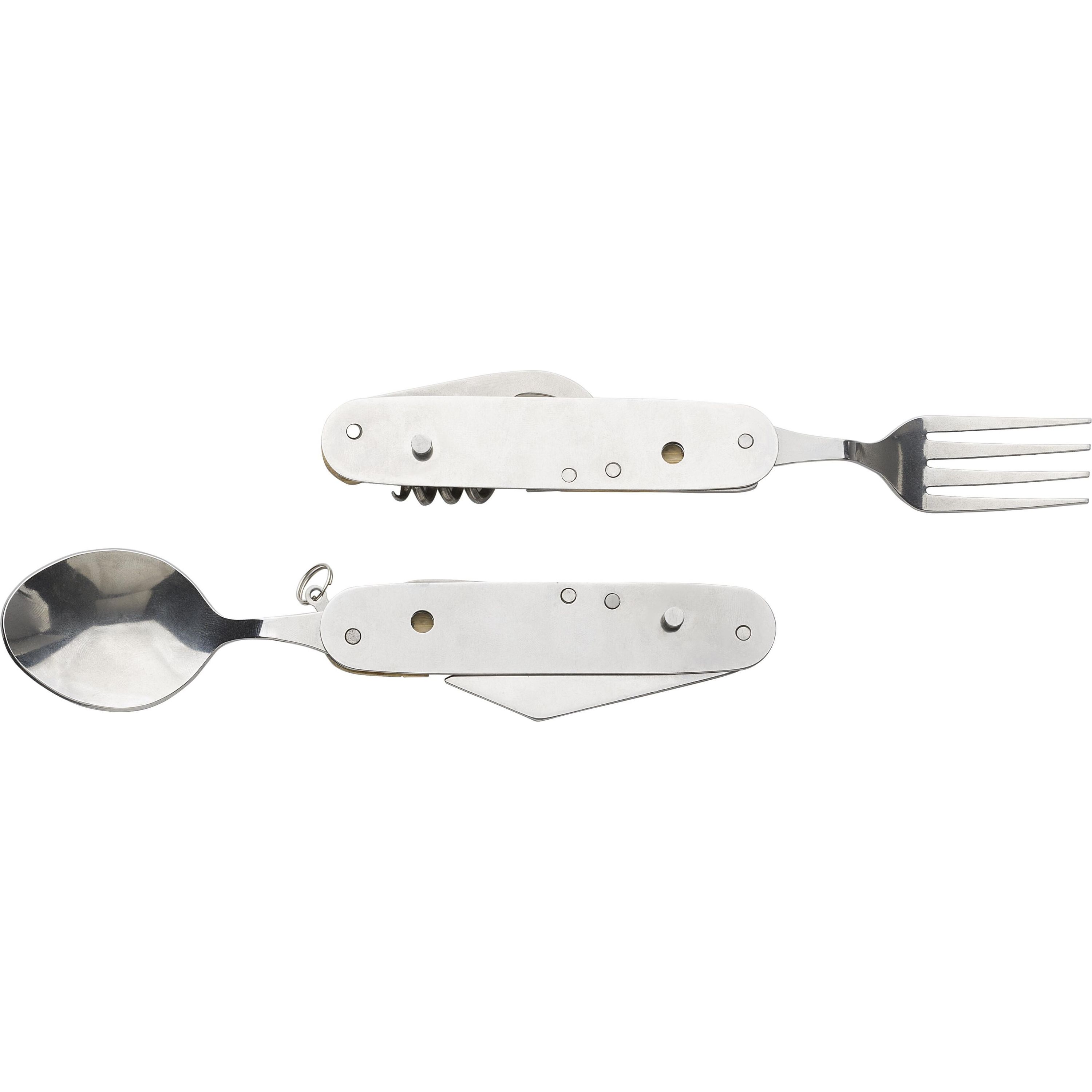 Bambus-Multifunktionsbesteck-Set Ainsley - braun-66