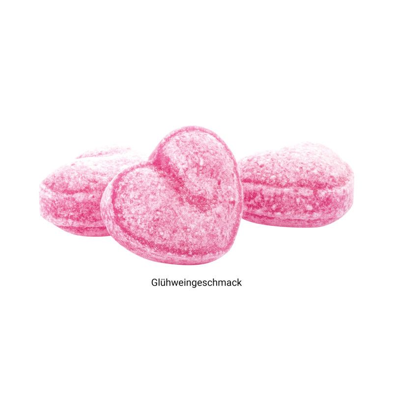 Papierdose Eco Midi mit kandierten Glühweinherzen-Bonbons-459