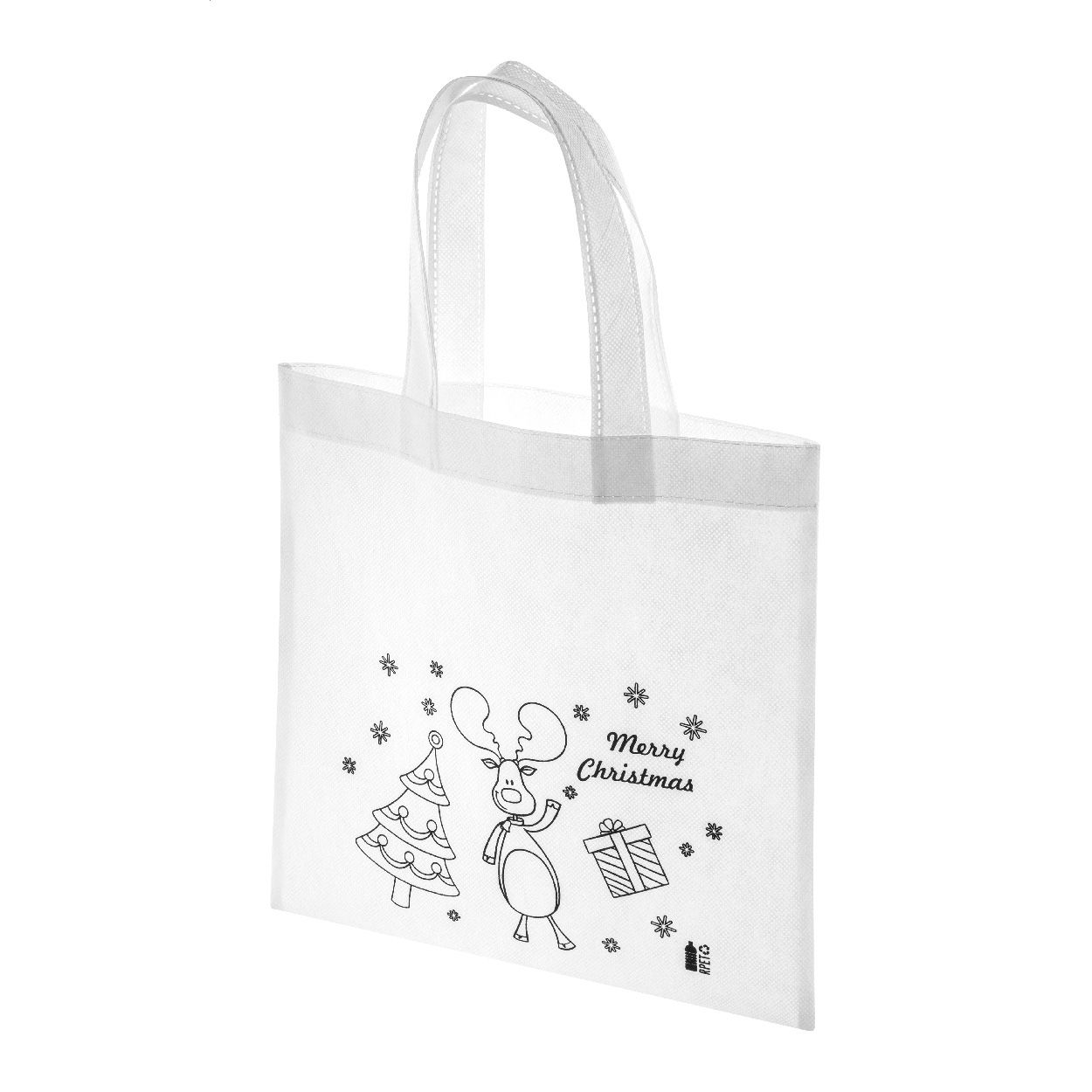 Julfar Shop Weihnachtstasche zum Ausmalen - weiß-498