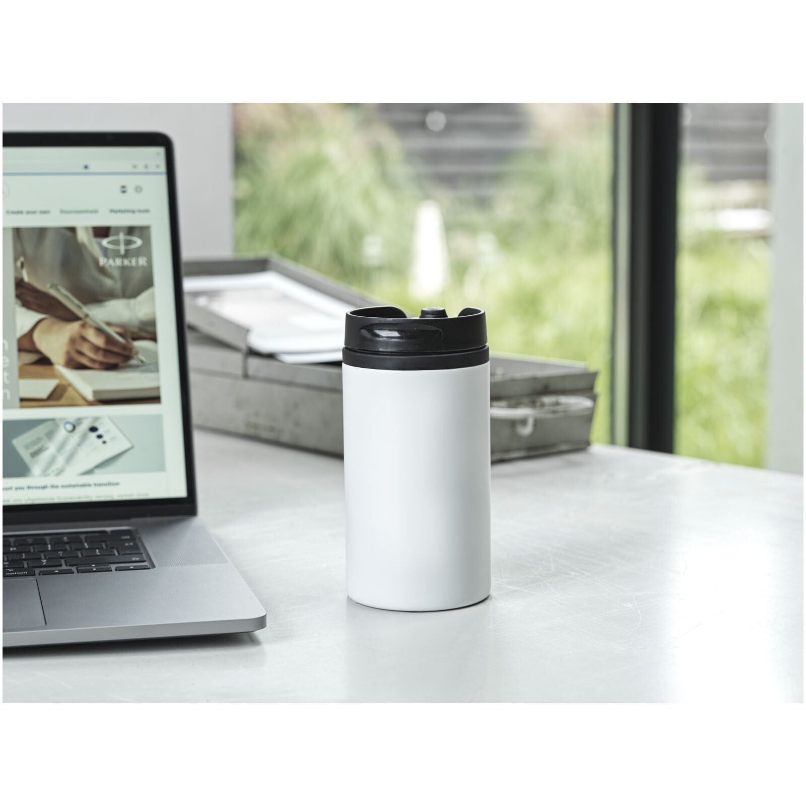 Mojave 250 ml RCS-zertifizierter Isolierbecher aus recyceltem Edelstahl  - weiss-165