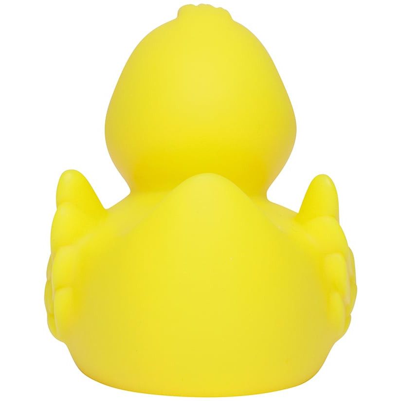 Renn-Ente mit Metallplatte mittel - gelb - orange-962