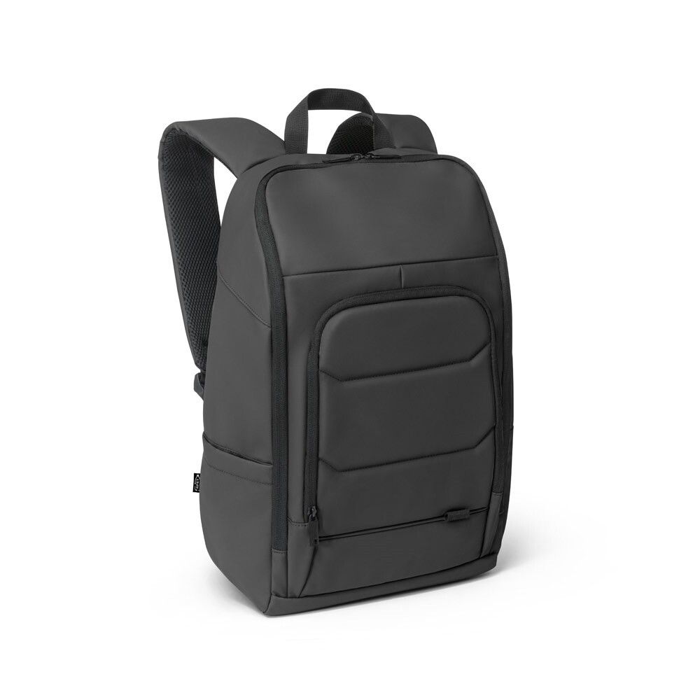 TOULON Notebook-Rucksack 600D Polyester,recycelt, wasserabweisend, 16" - schwarz-440
