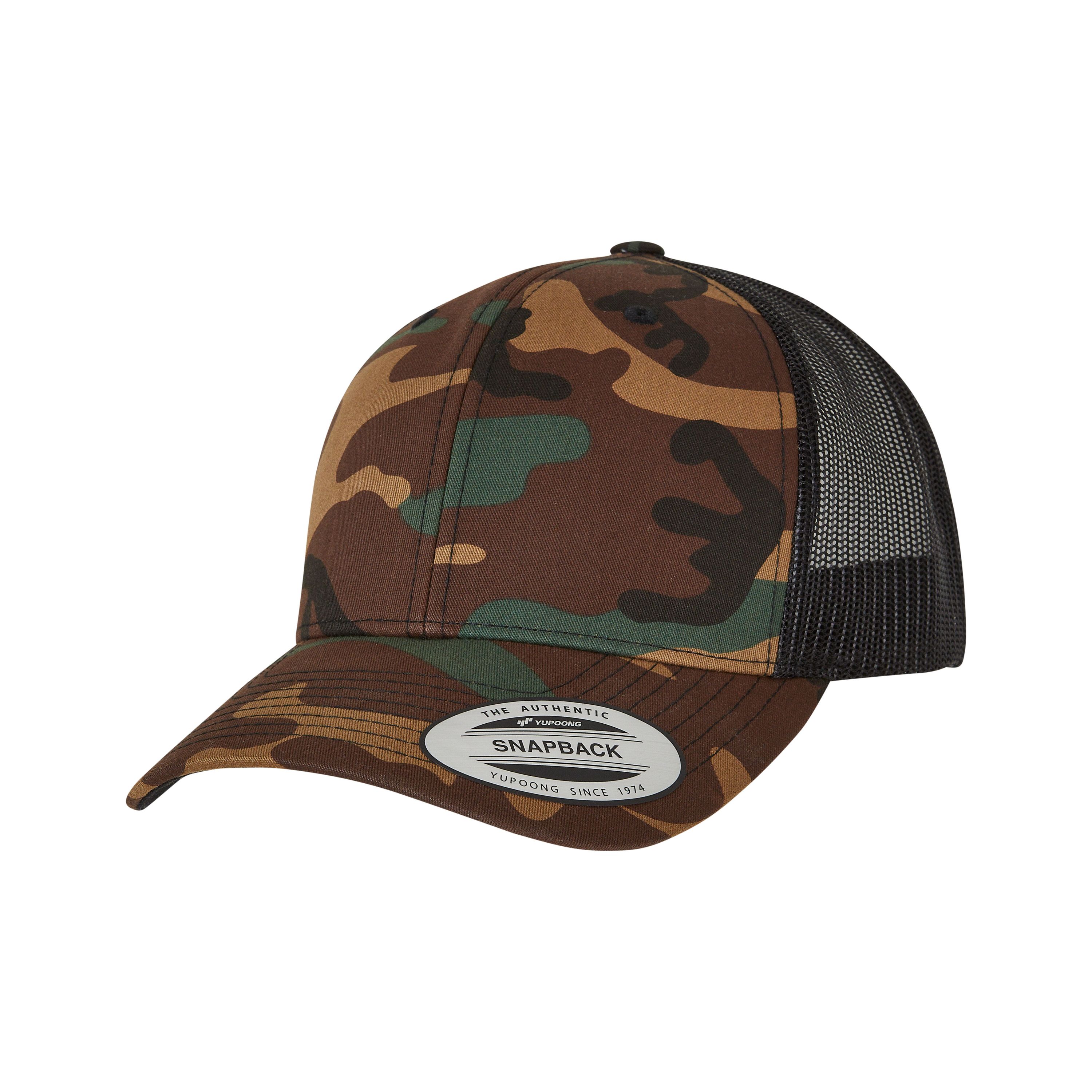 Retro Trucker Camo Cap - camo - black-89