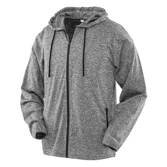 Men´s Hooded Tee-Jacket - marl grey-822
