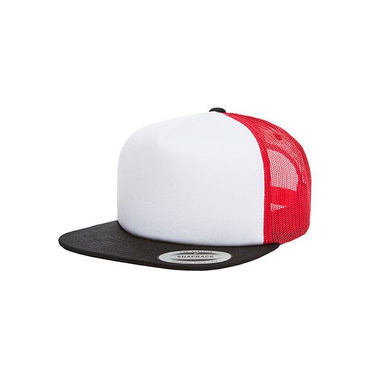 Foam Trucker With White Front - black - white - red-182
