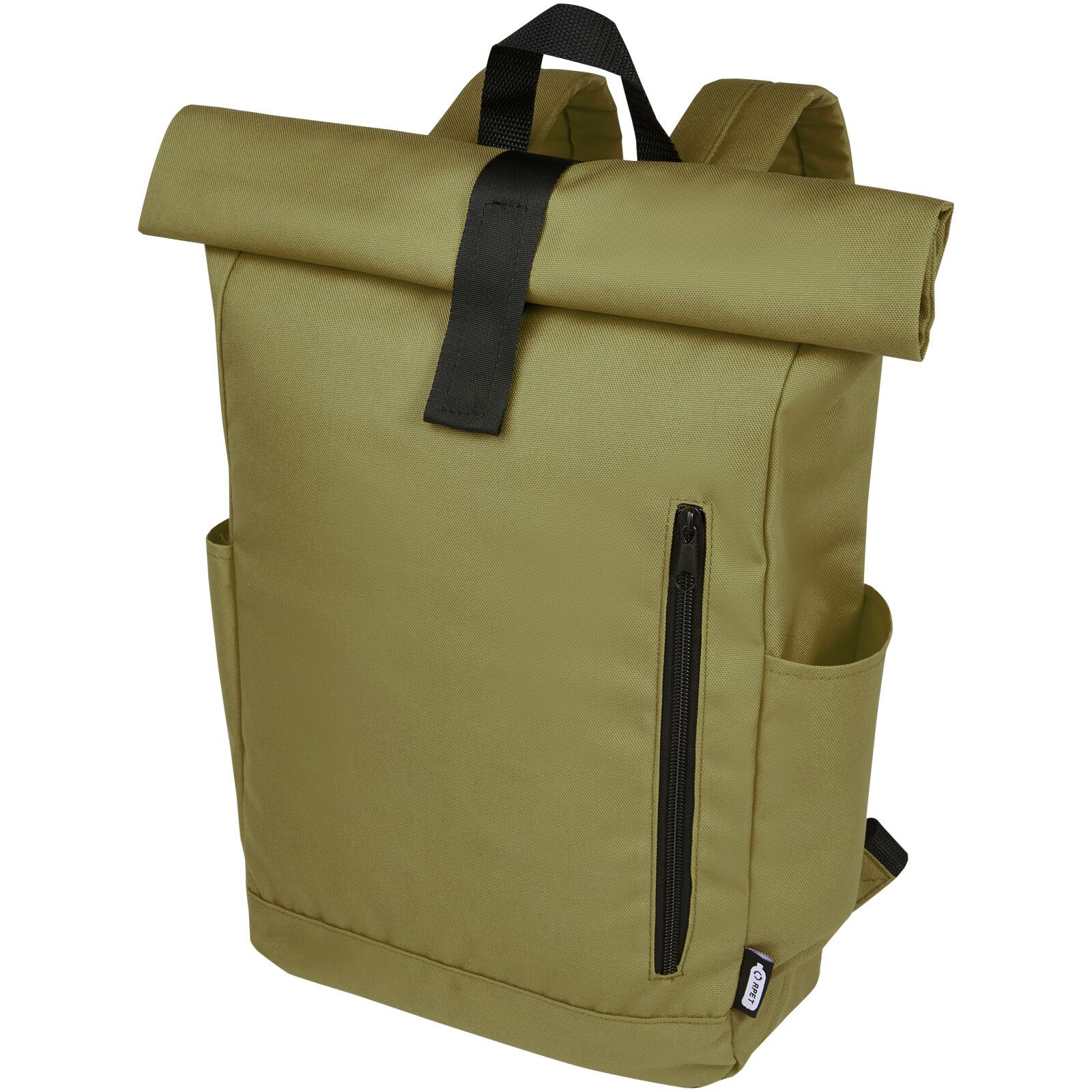 Byron 15,6" GRS RPET Roll-Top Rucksack 18 L - olive-283