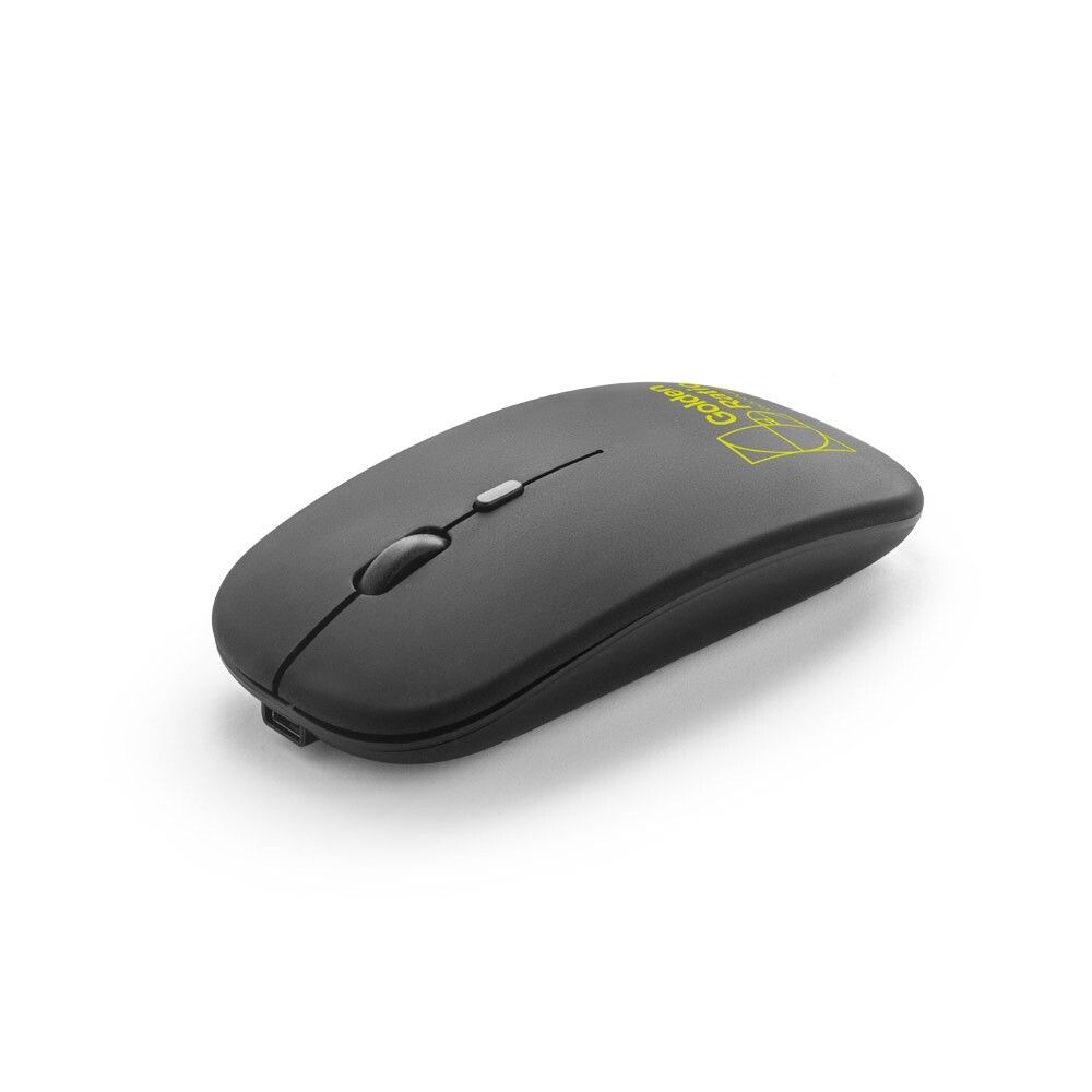 KHAN Wireless Maus mit 500mAh Akku aus recyceltes ABS (100% rABS) - schwarz-952