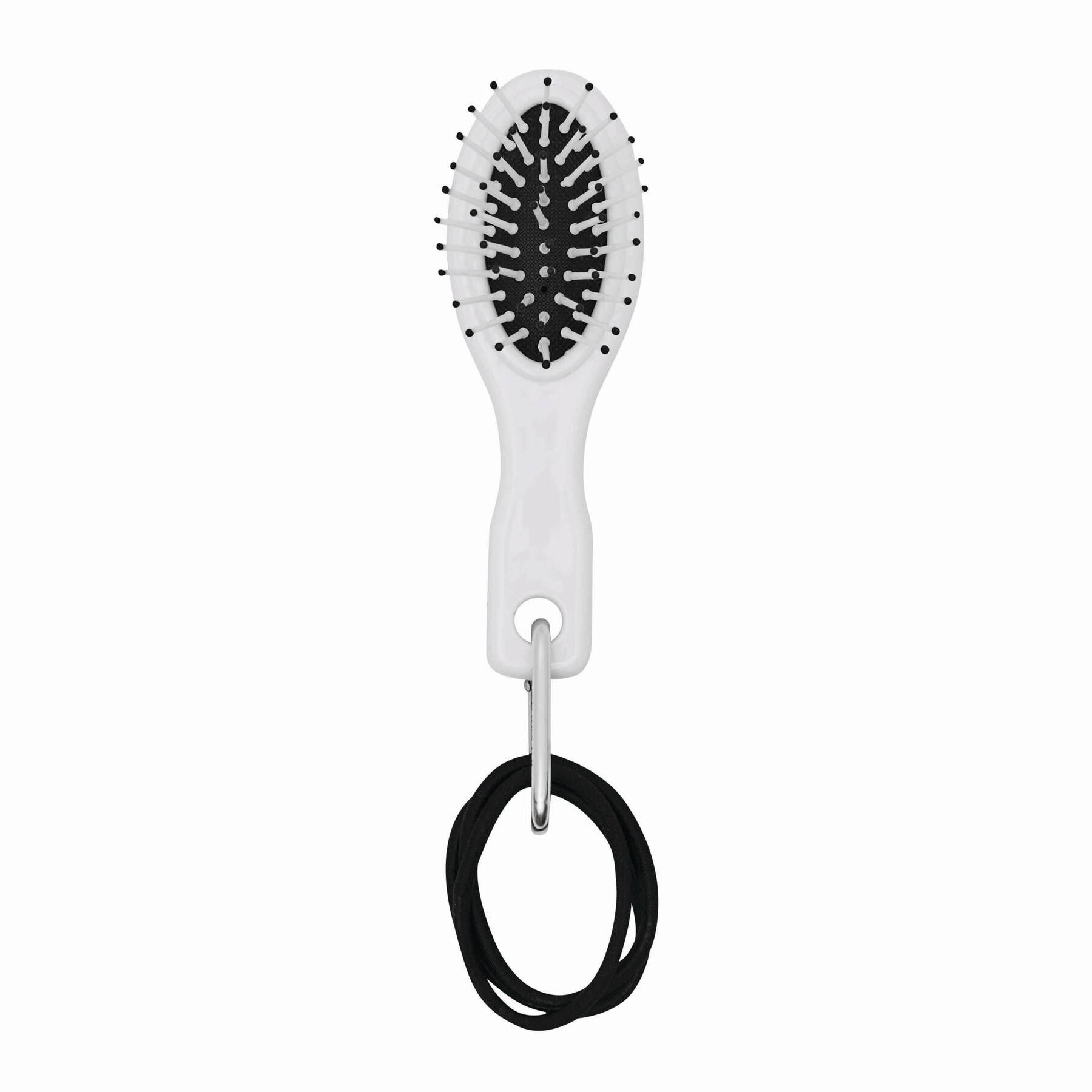 Reisebürste mit Haargummis COIFFEUR - schwarz - weiß-882