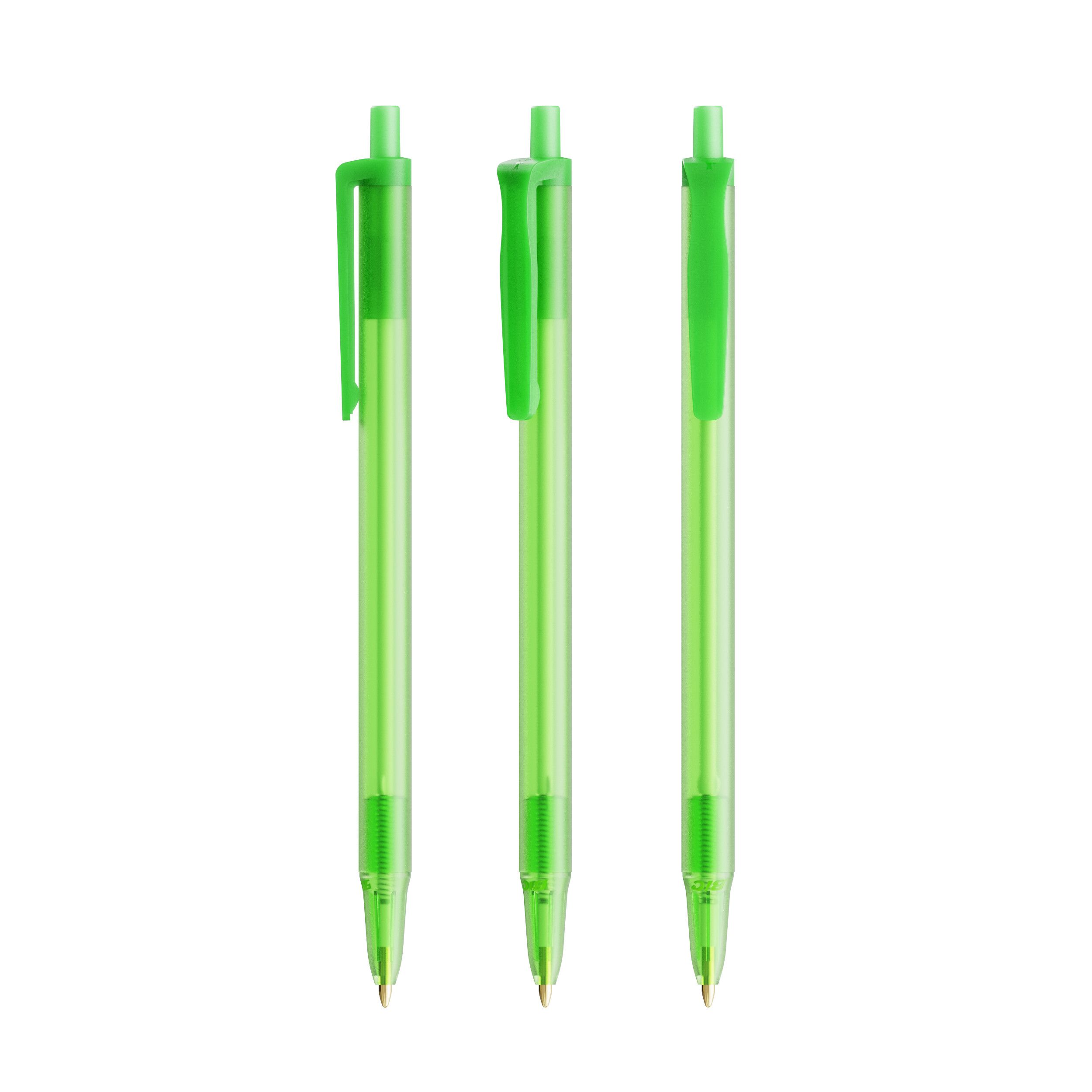 BIC® Clic Stic Kugelschreiber, Mine schwarz - gefrostetes grün-992