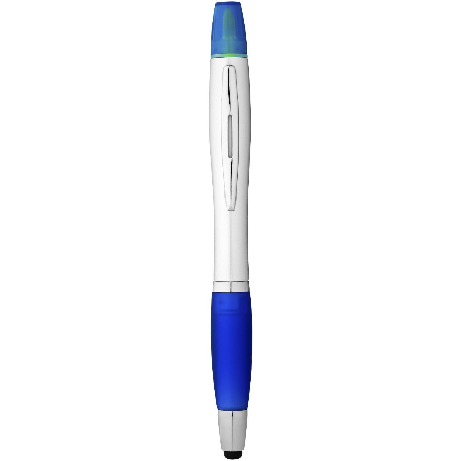 Nash Stylus Kugelschreiber und Marker (schwarze Mine) - silber -  royalblau-761
