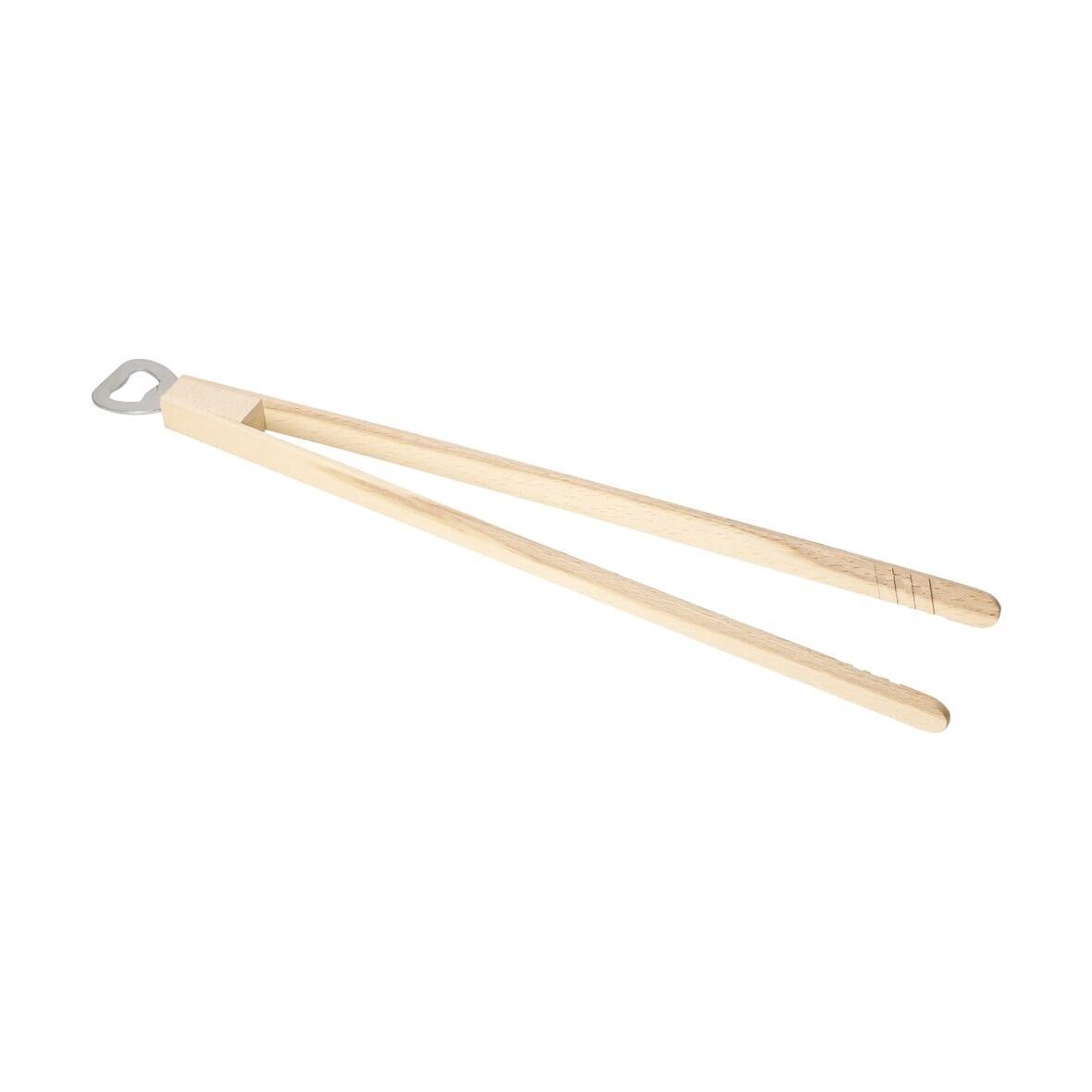 Holz-Grillzange Opener mit Kapselheber, 43 cm - natur-116