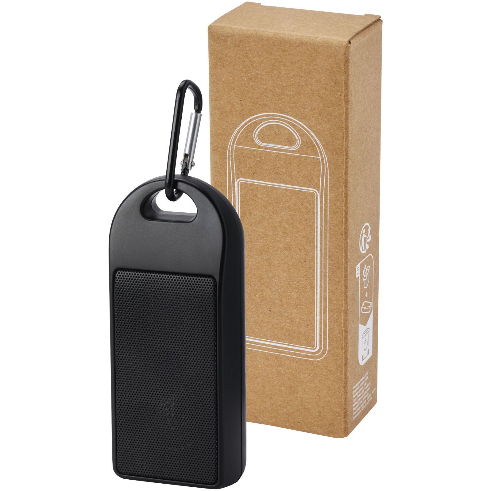 Omni 3 W IPX4 Bluetooth-Lautsprecher aus recyceltem RCS Kunststoff - schwarz-440