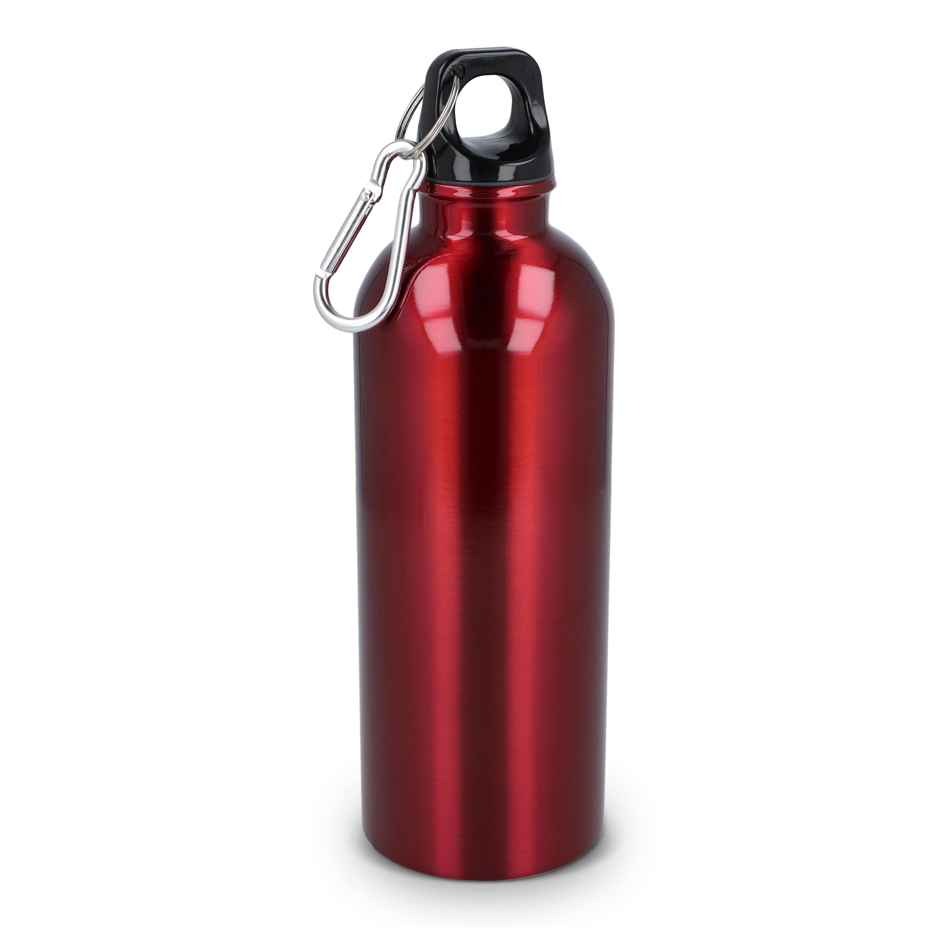 R-Edelstahl einwandige Flasche mit Karabiner 500 ml - rot-605