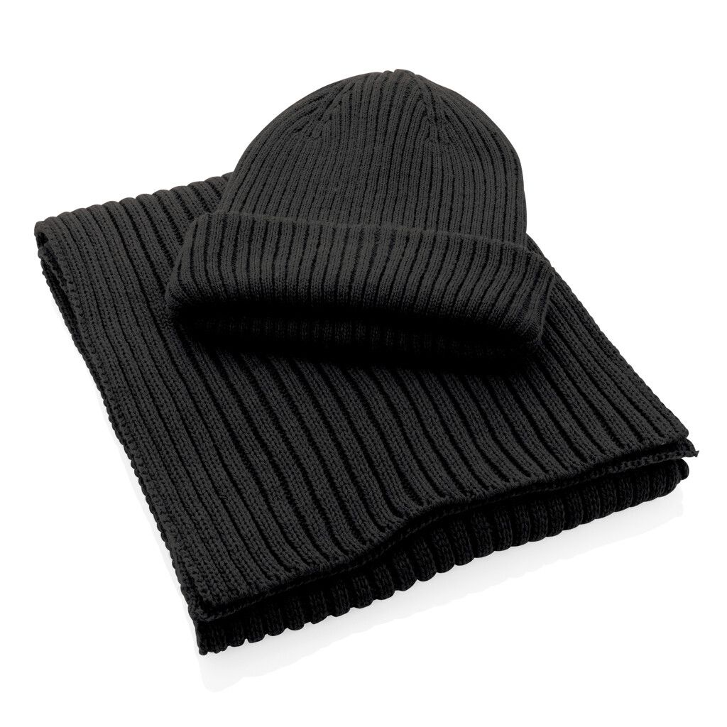 Impact AWARE™ Polylana® doppelt gestrickte Mütze - schwarz-795