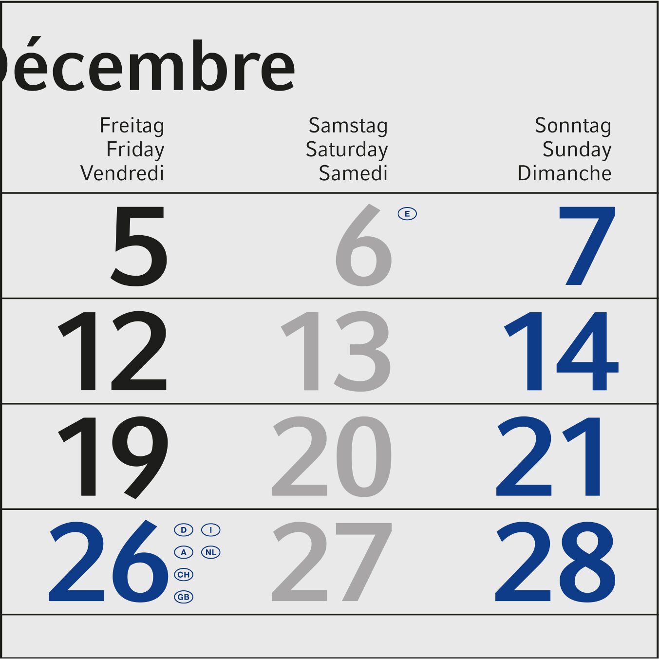 3-Monatskalender Einblatt Budget 3 RECYCLING, blau-373