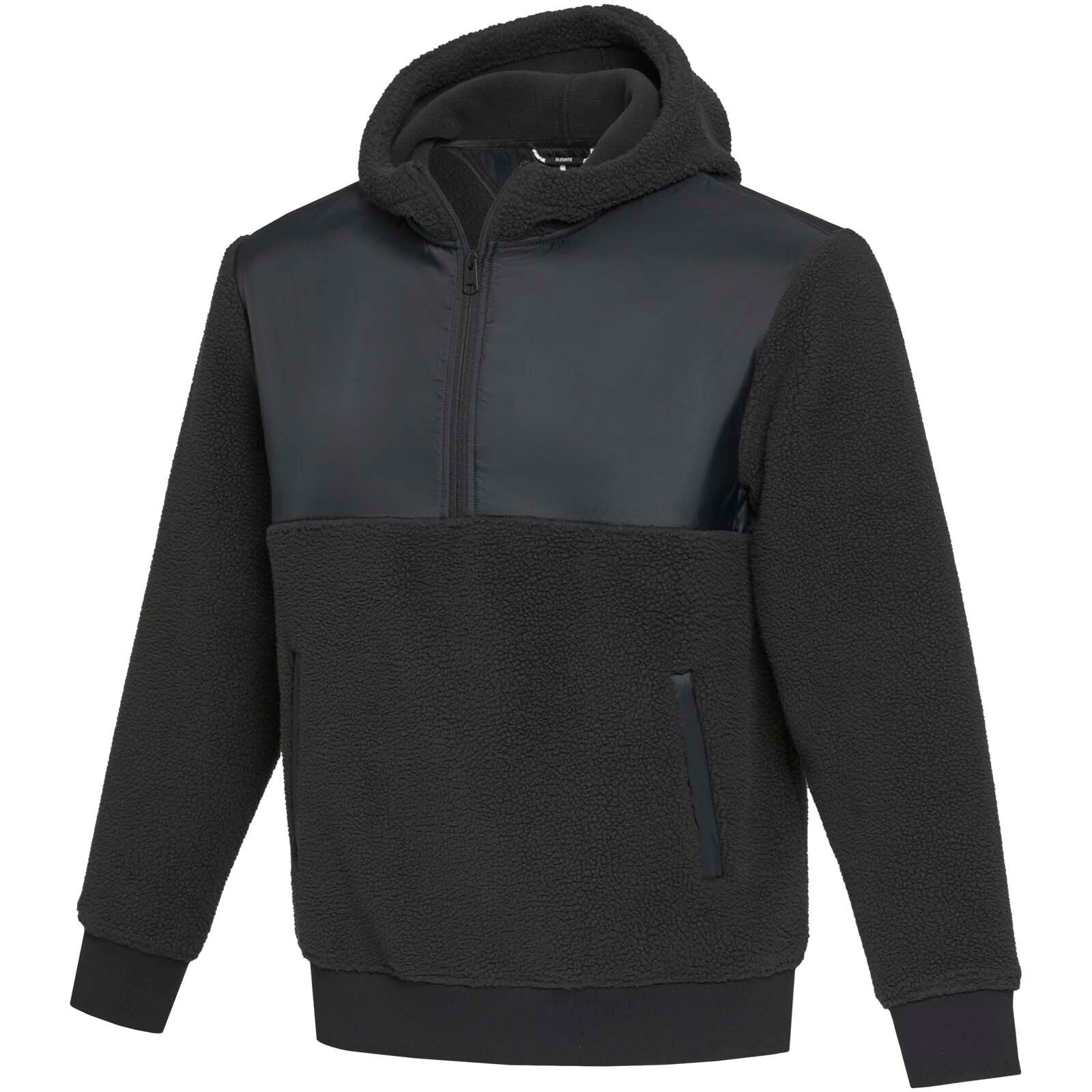 Evans Sherpa Fleecepullover Half-Zip  - schwarz - XXL-309
