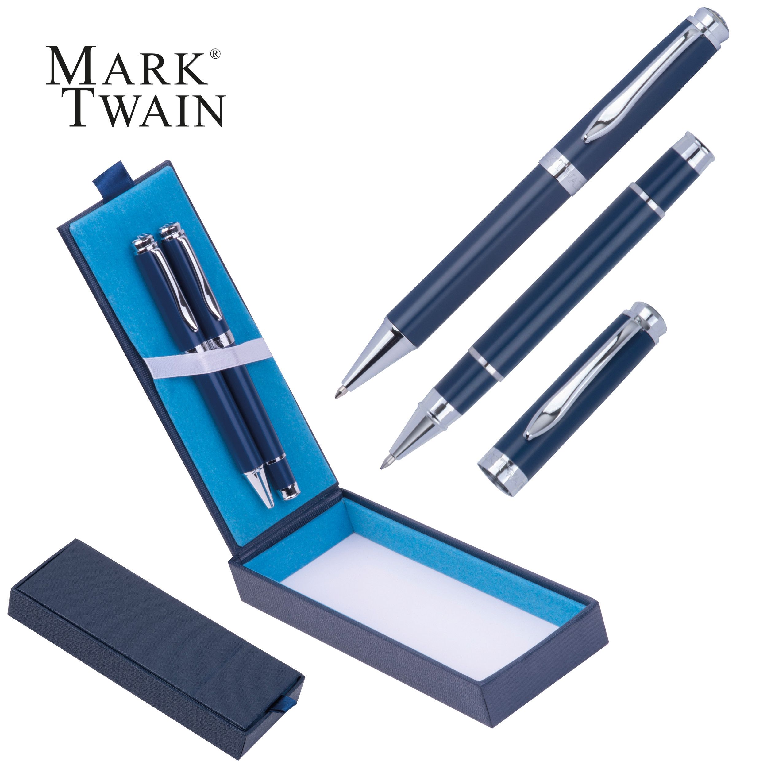 Mark Twain Schreibset GERARD - dunkelblau-10