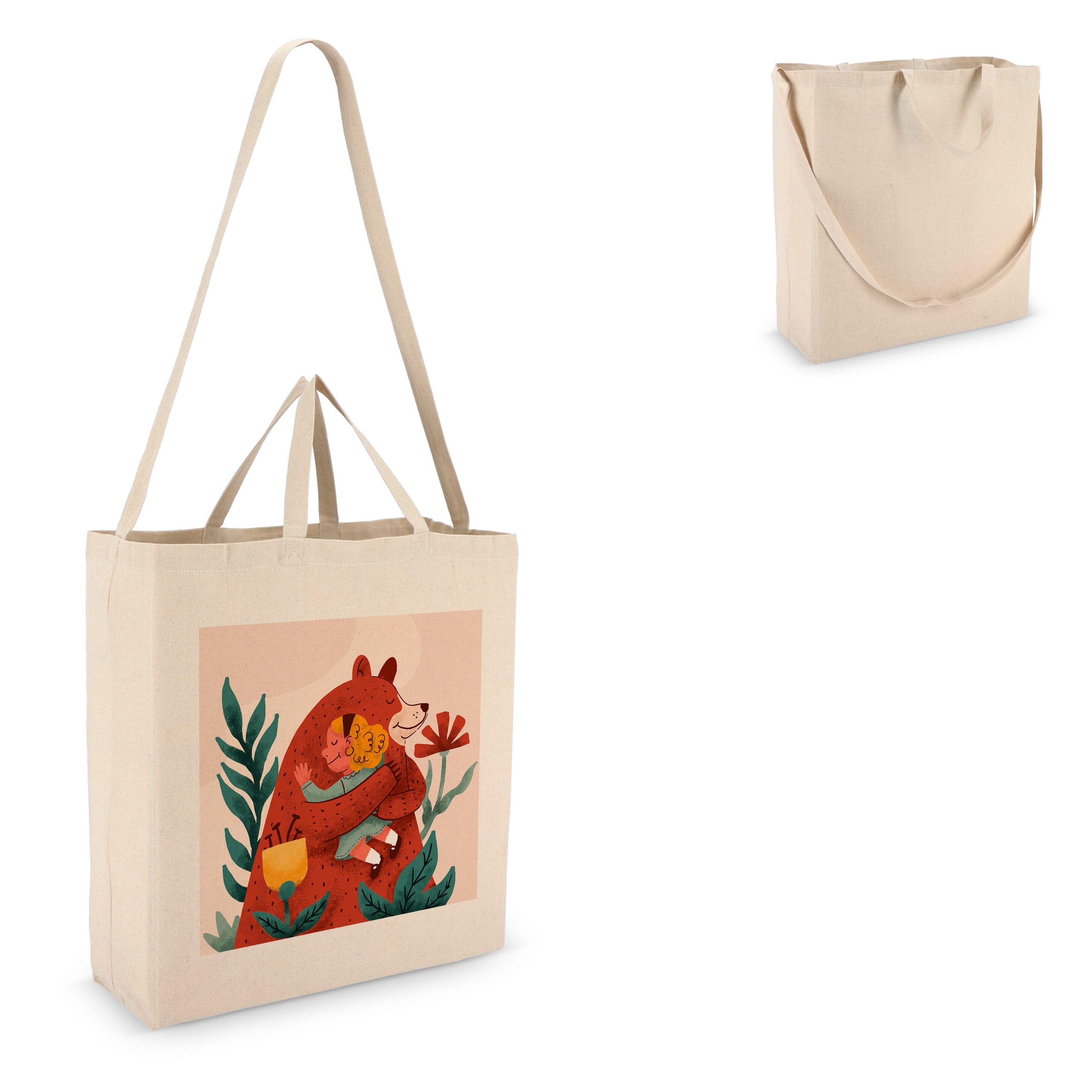 Tragetasche aus Baumwolle OEKO-TEX® 40 x 13 x 44cm 220g/m² - natur-641