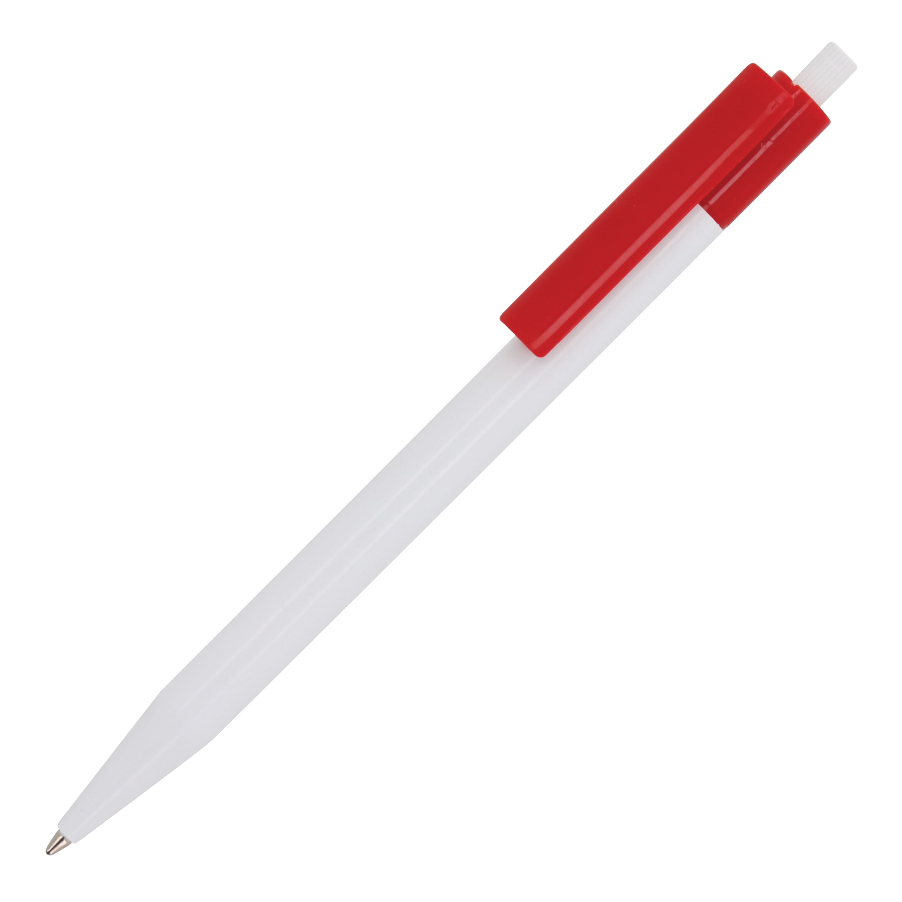 Kugelschreiber Kuma Hardcolour - weiss  -  rot-374