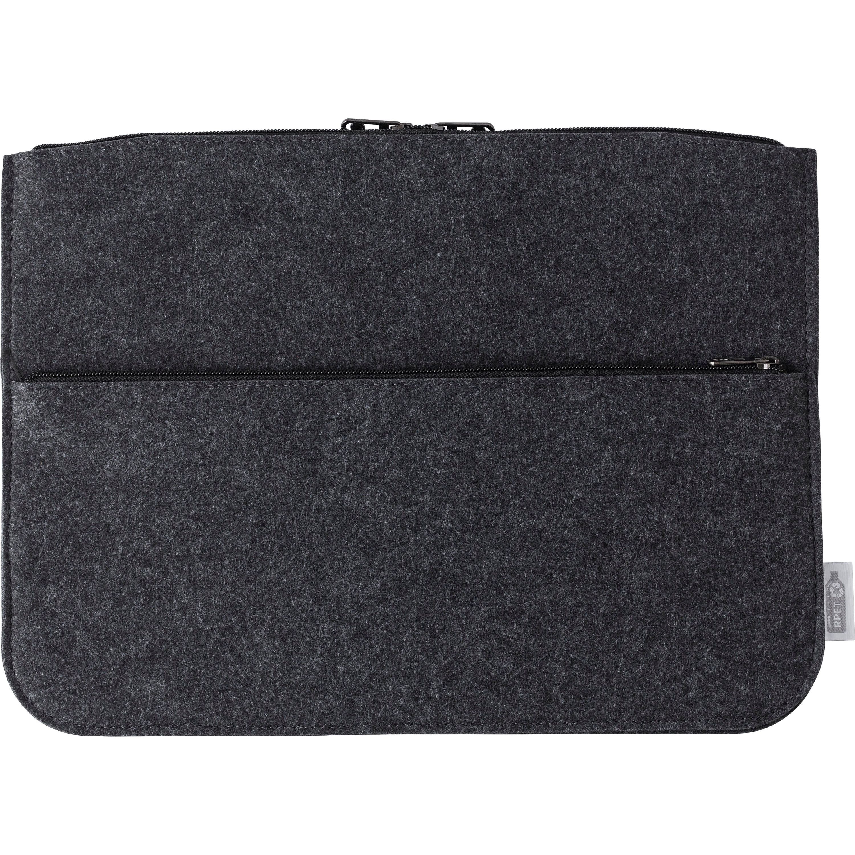 rPET Laptop-Tasche Emilia aus Filz - dunkelgrau-873