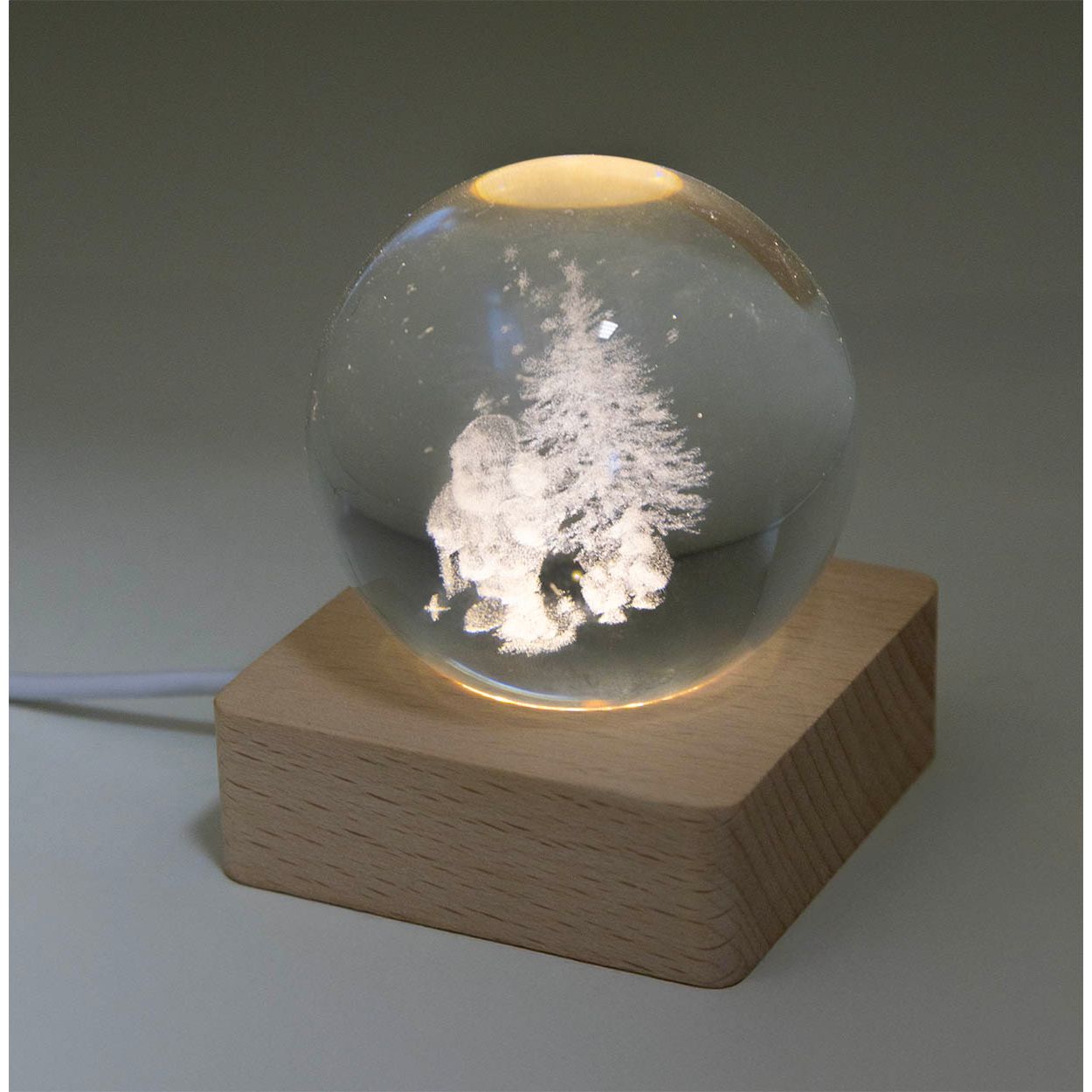 Borealis Leuchtkugel mit Weihnachtsmotiv - transparent - natur-487