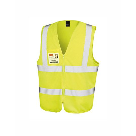 Zip I.D. Safety Tabard - fluorescent yellow-820
