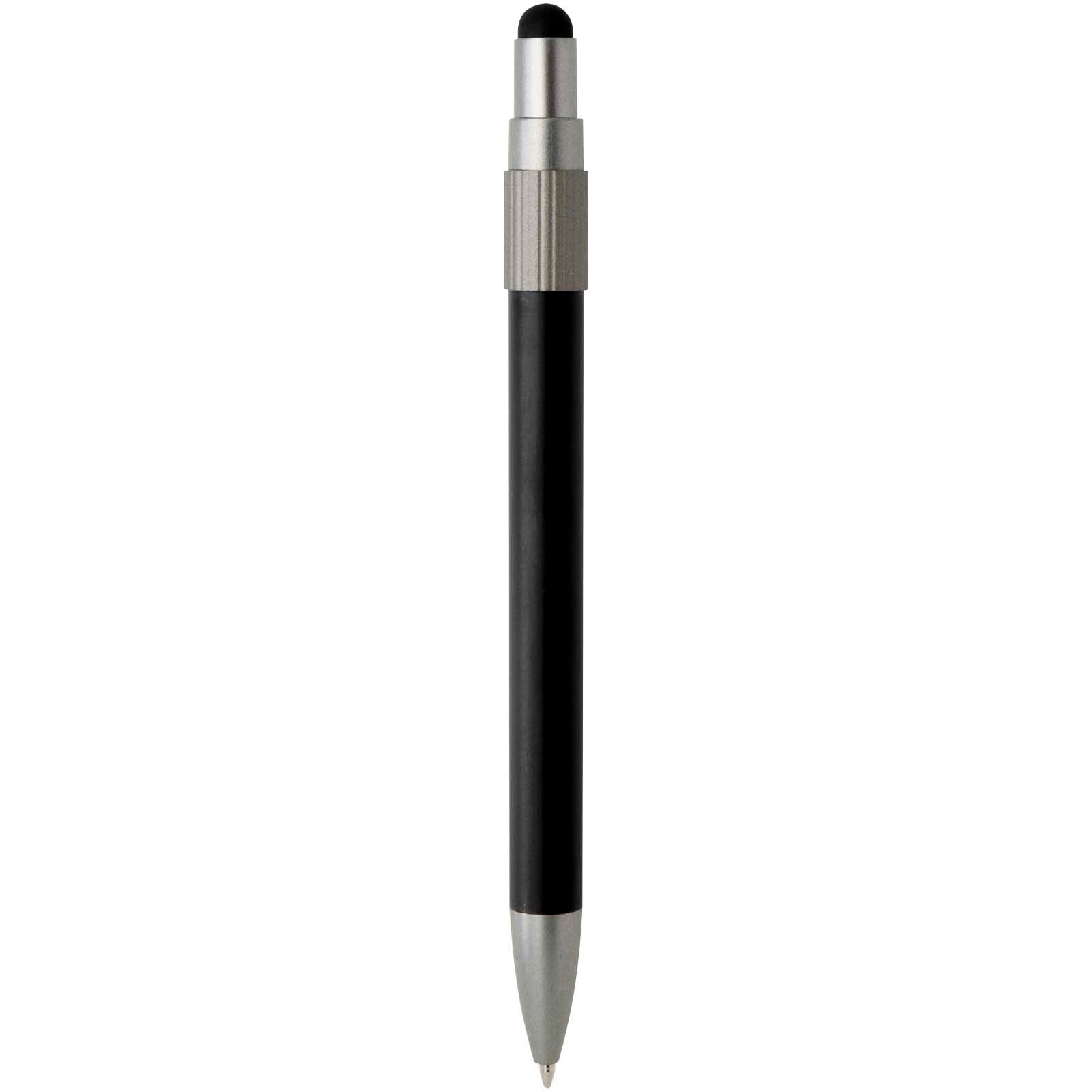 Rill RCS recycelter Kugelschreiber mit Stylus und Fidget Spinner (schwarze Mine) - schwarz-318