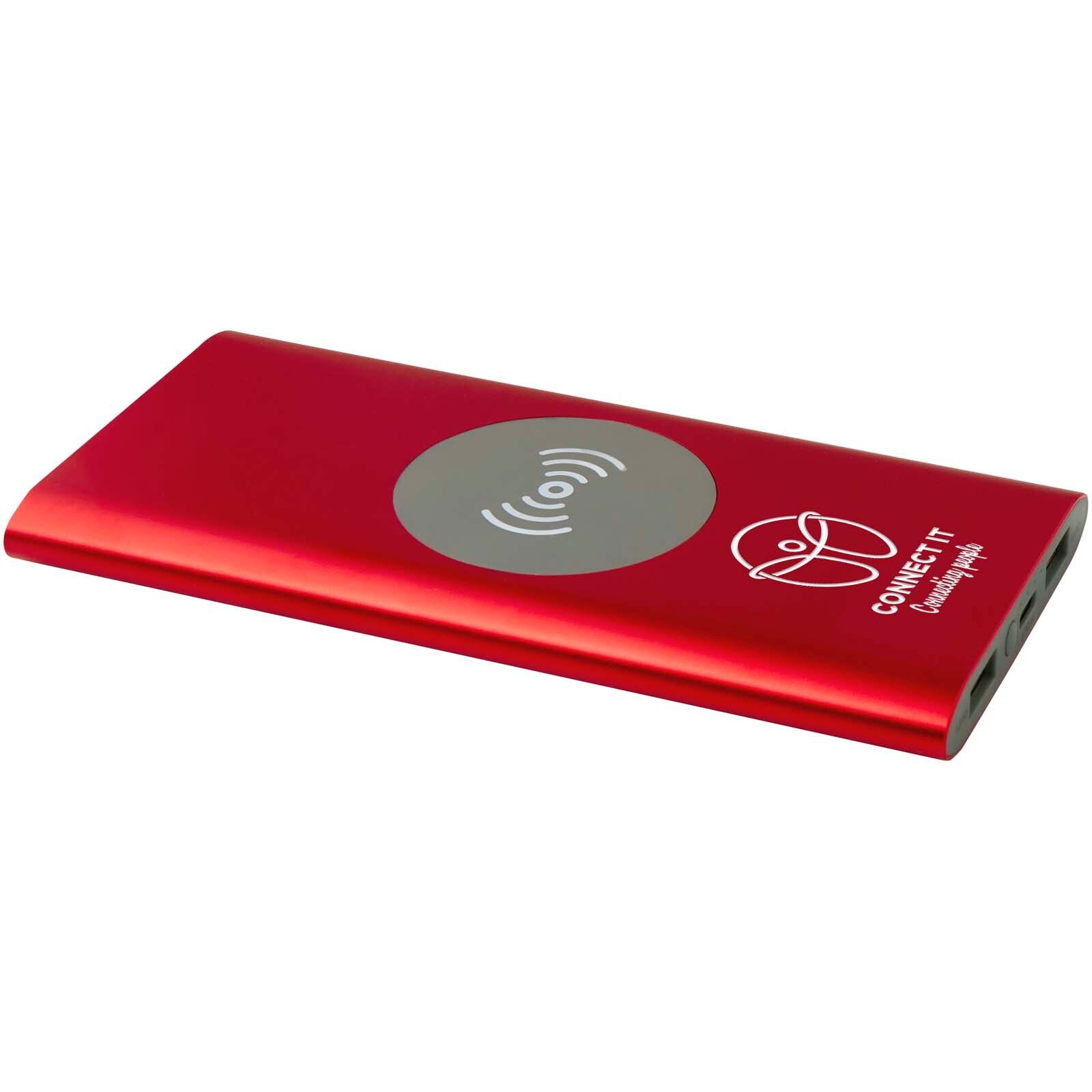 Juice 8000 mAh Typ-C kabellose Powerbank aus recyceltem Aluminium - rot-96