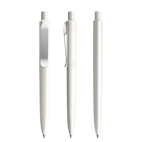prodir DS8 PSP Push Kugelschreiber Metall-Clip - poliert - weiß-291