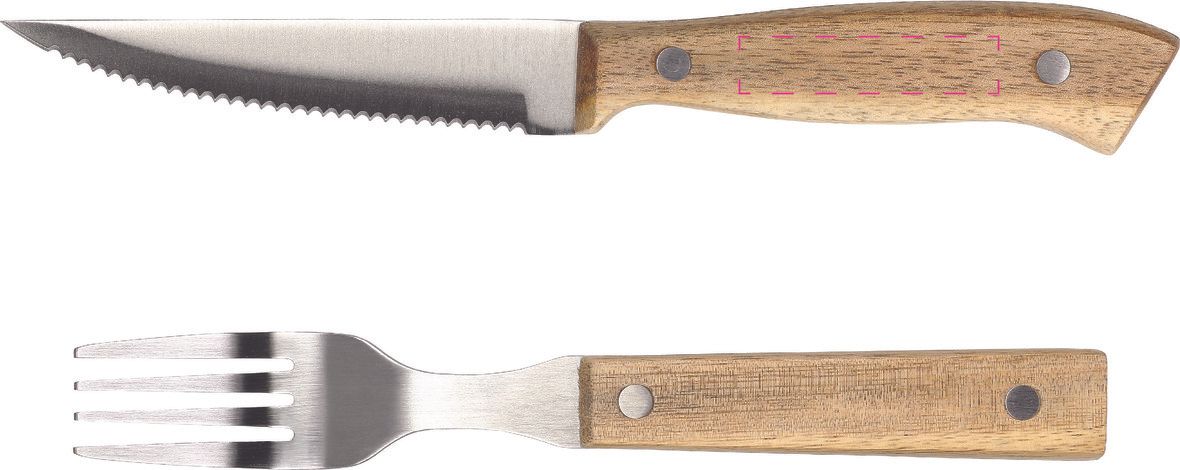 Veredelungsposition auf Griff Messer