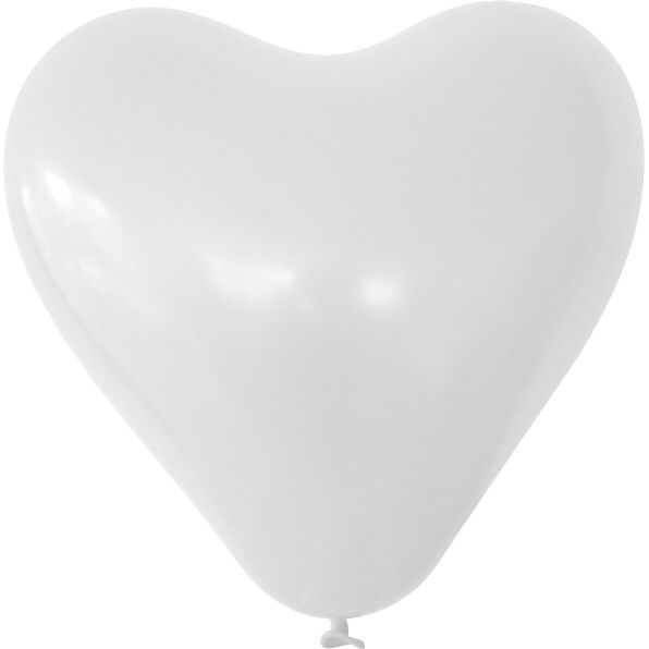 Herz Luftballon inkl. Siebdruck - weiß-356