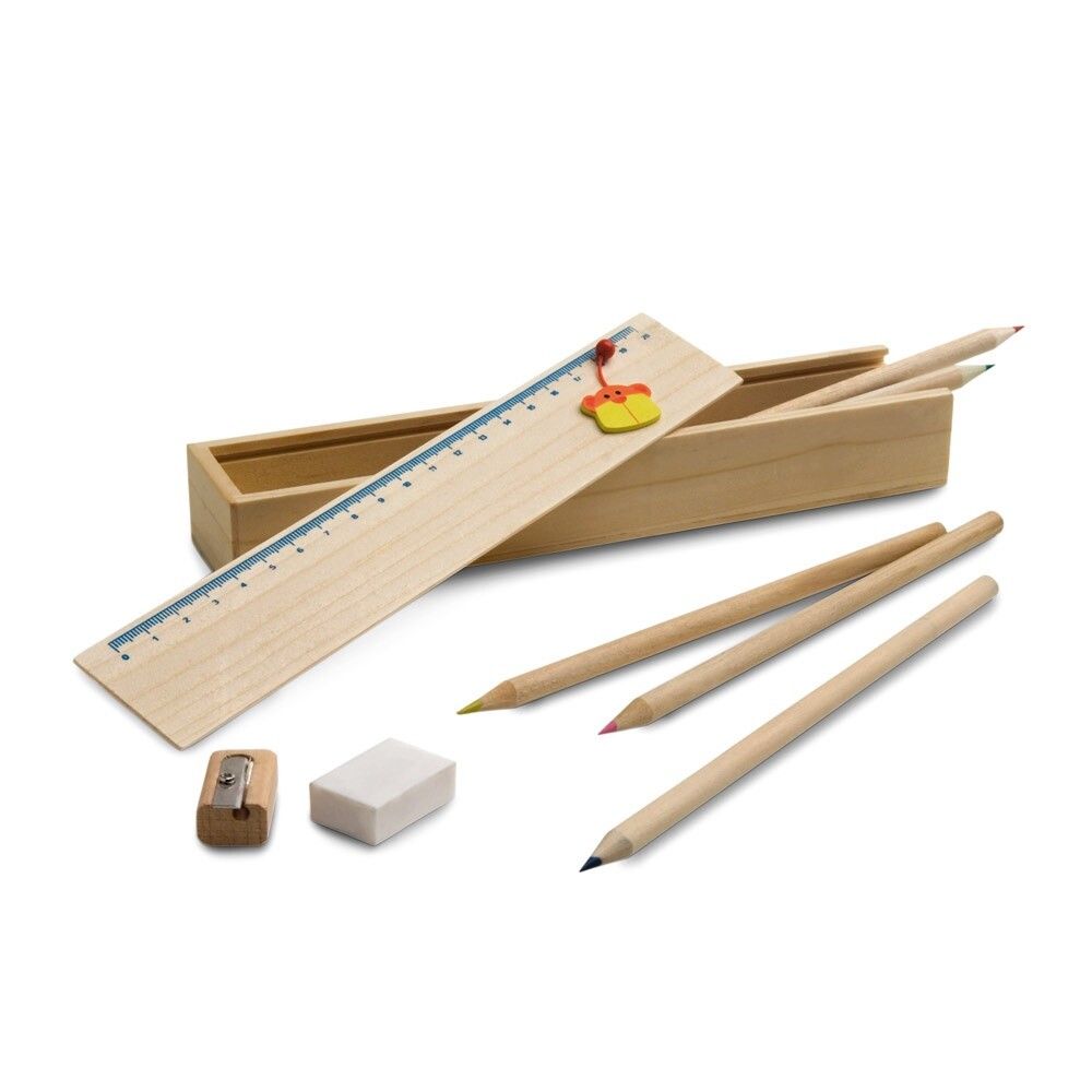 DOODLE Malset in einer Holzbox geliefert - naturhell-209
