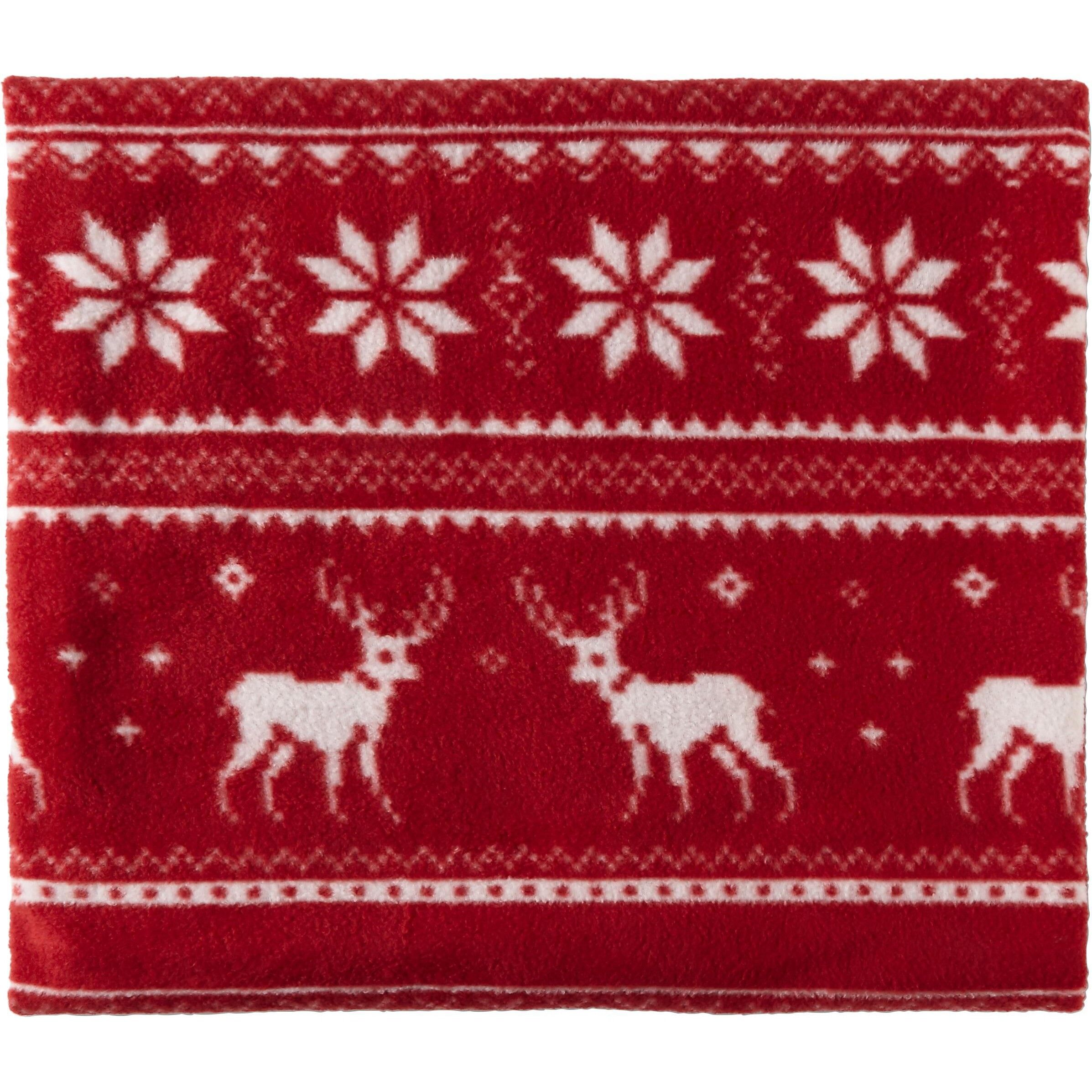 Decke aus Fleece Jane - rot-754