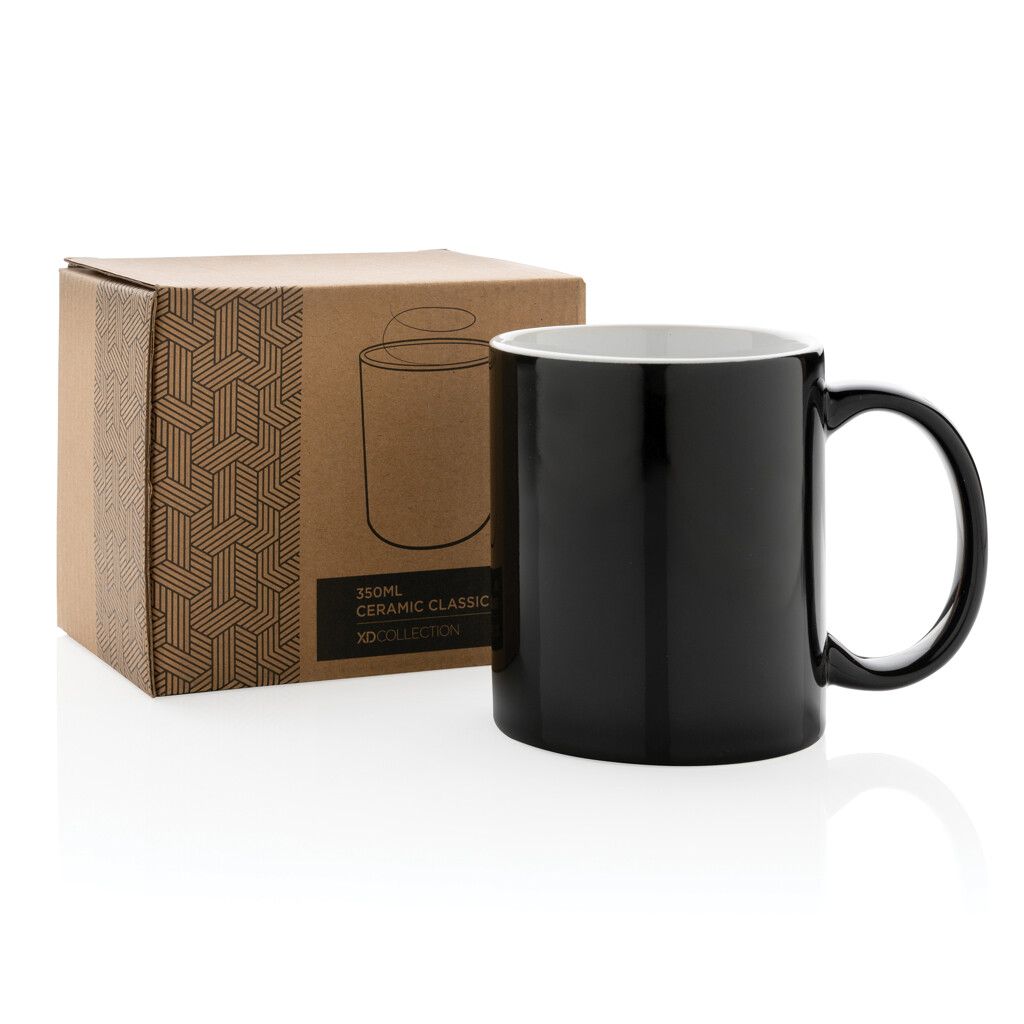 Basic Keramiktasse, 350ml - schwarz-715