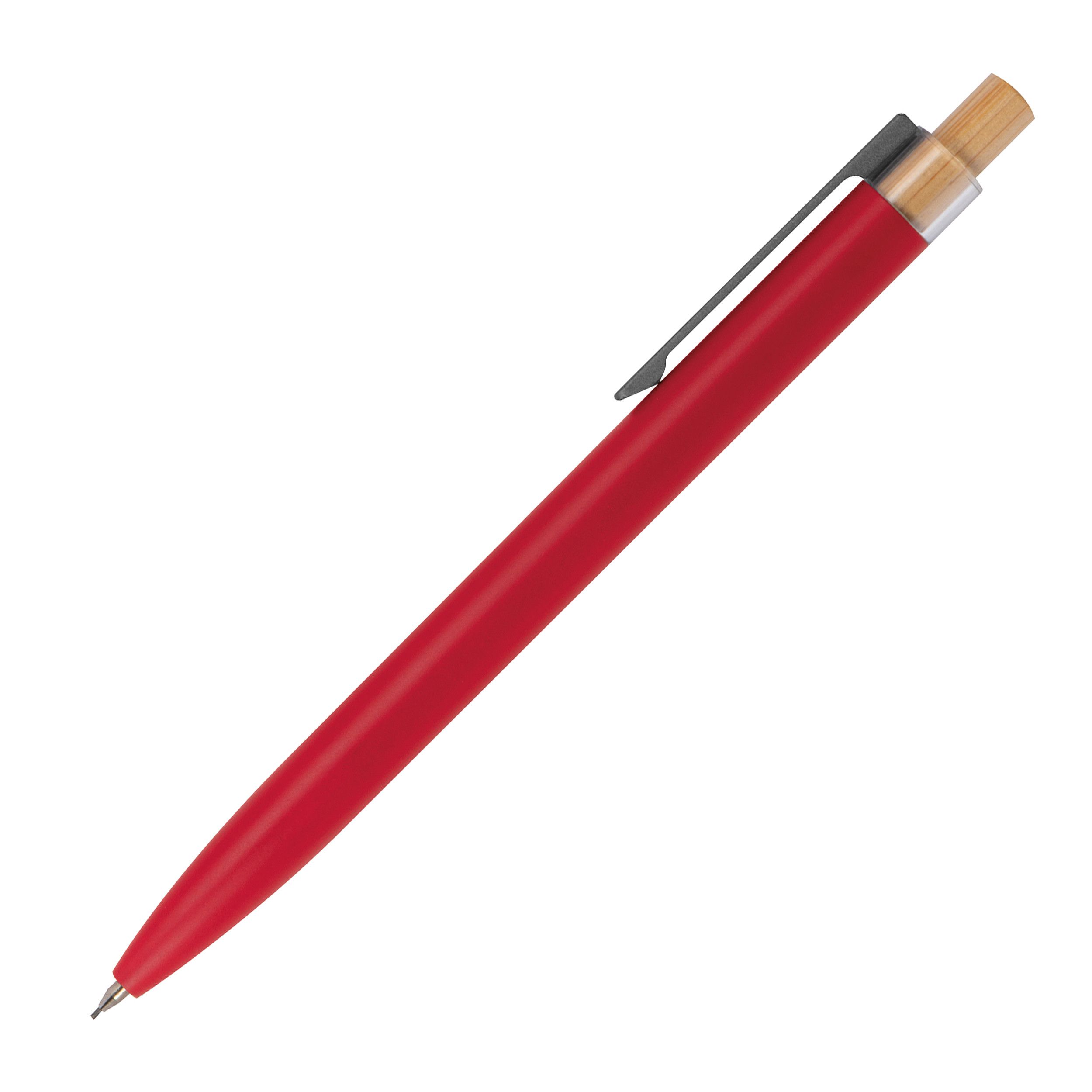 Schreibset mit Kugelschreiber und Druckbleistift aus recyceltem Aluminium  - rot-440