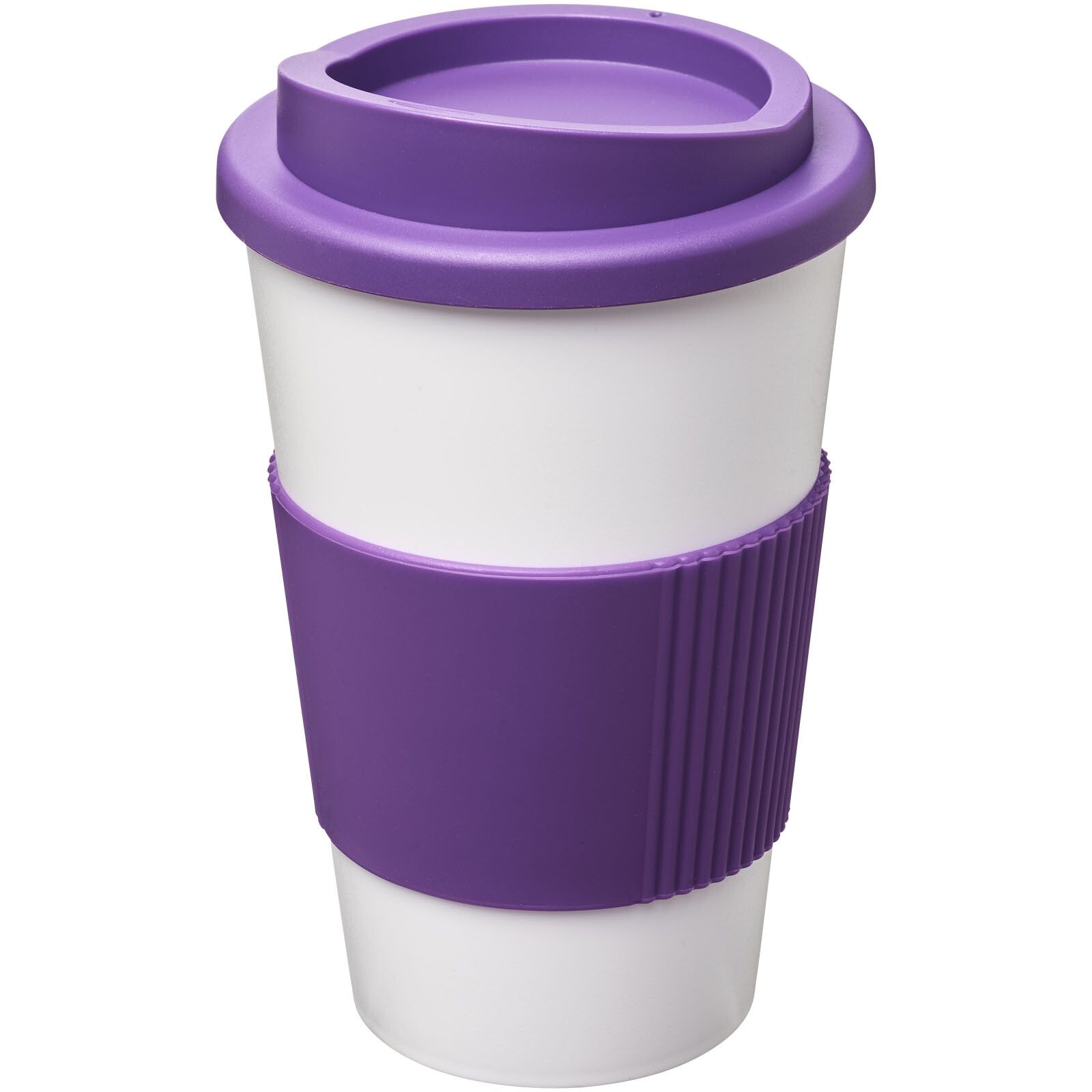 Americano 350 ml Isolierbecher mit Schutzring - weiss -  lila-370