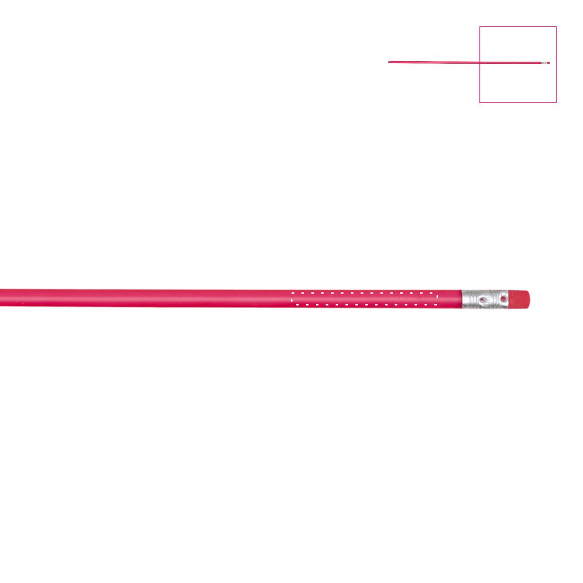 Veredelungsposition auf dem Stift unter dem Radiergummi