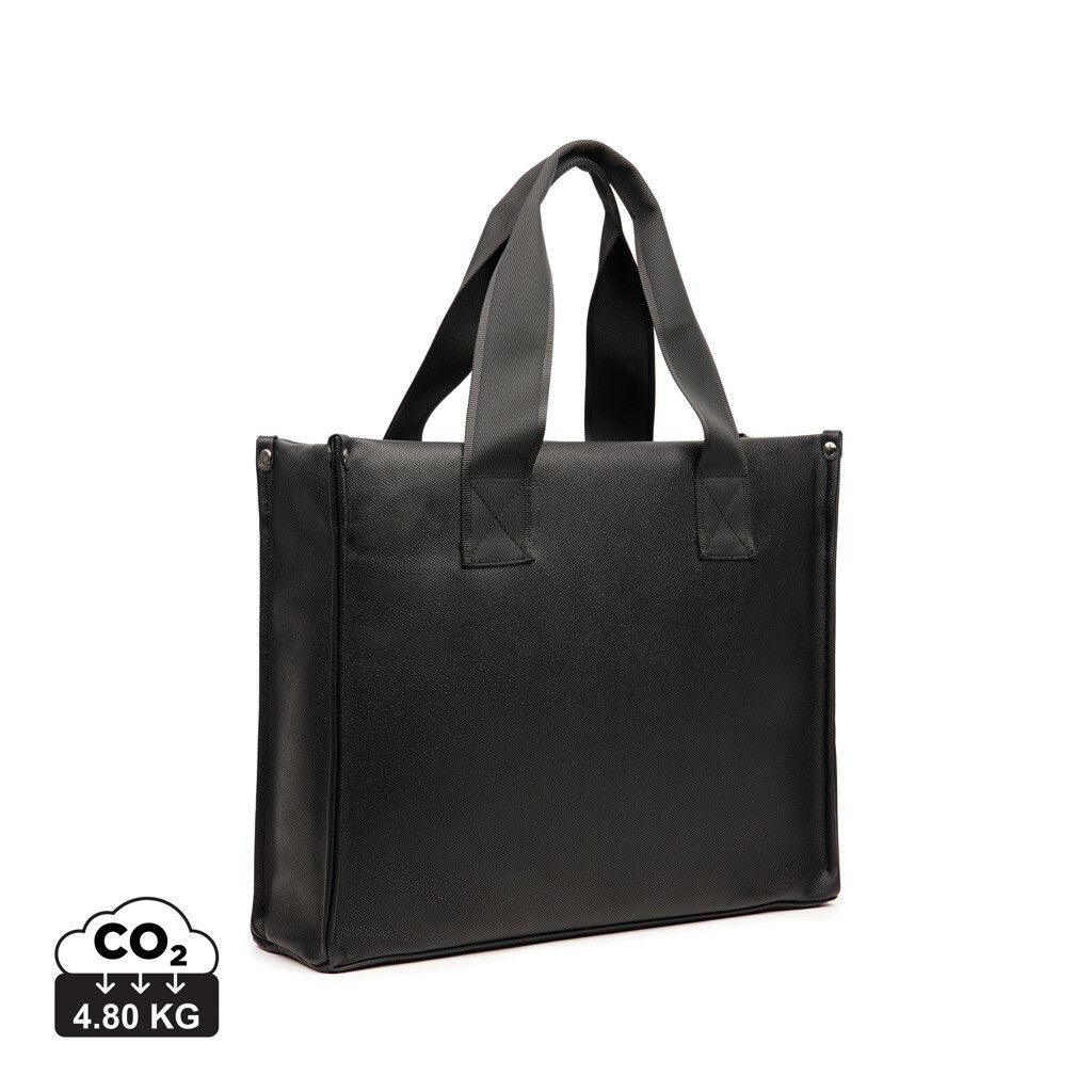 VINGA Bermond Tragetasche aus RCS recyceltem PU - schwarz-558