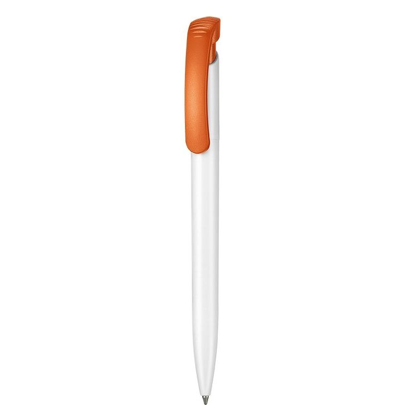 Kugelschreiber CLEAR - weiss - orange-950