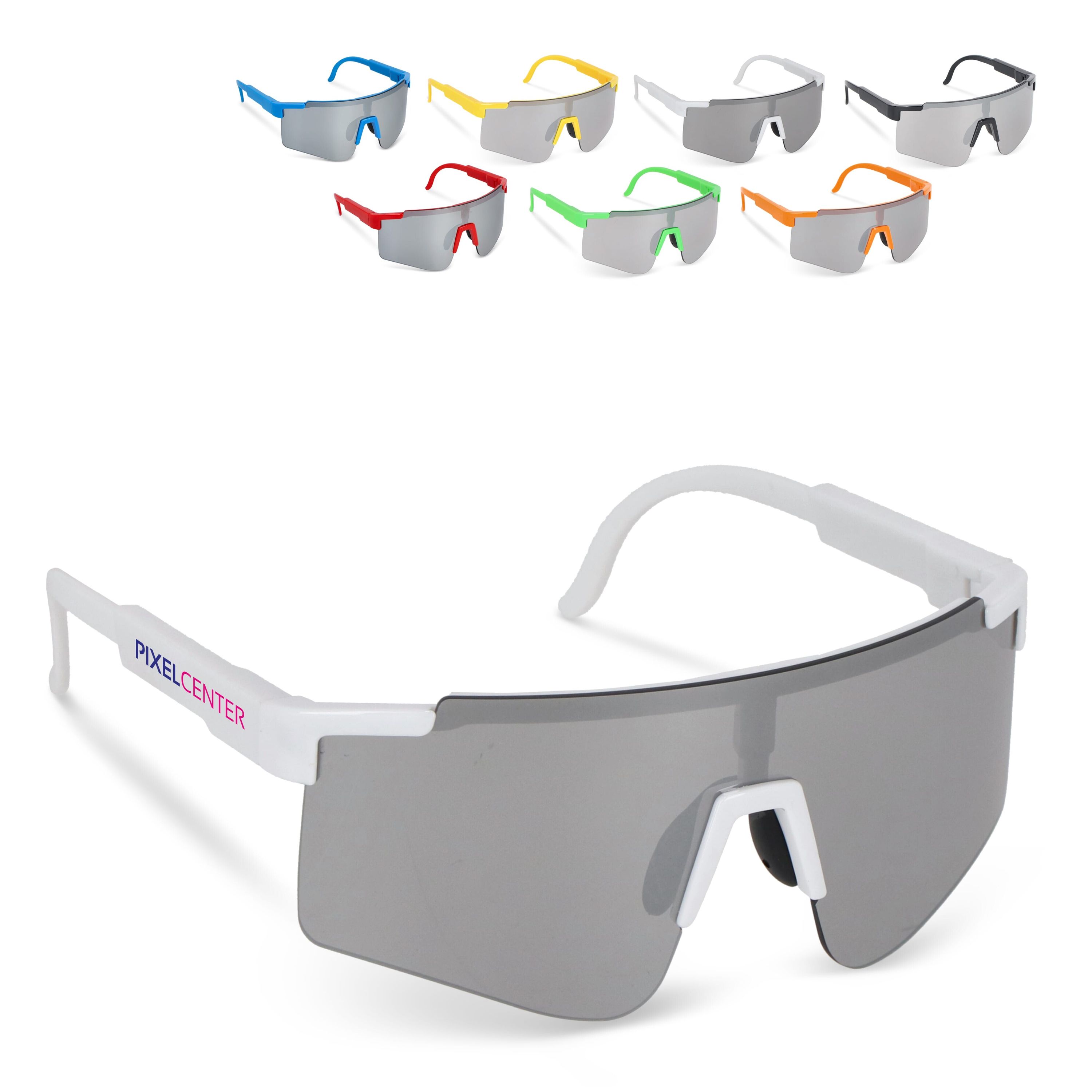 Tom R-PC Sport-Sonnenbrille mit verspiegelten Gläsern UV400 - weiss-230